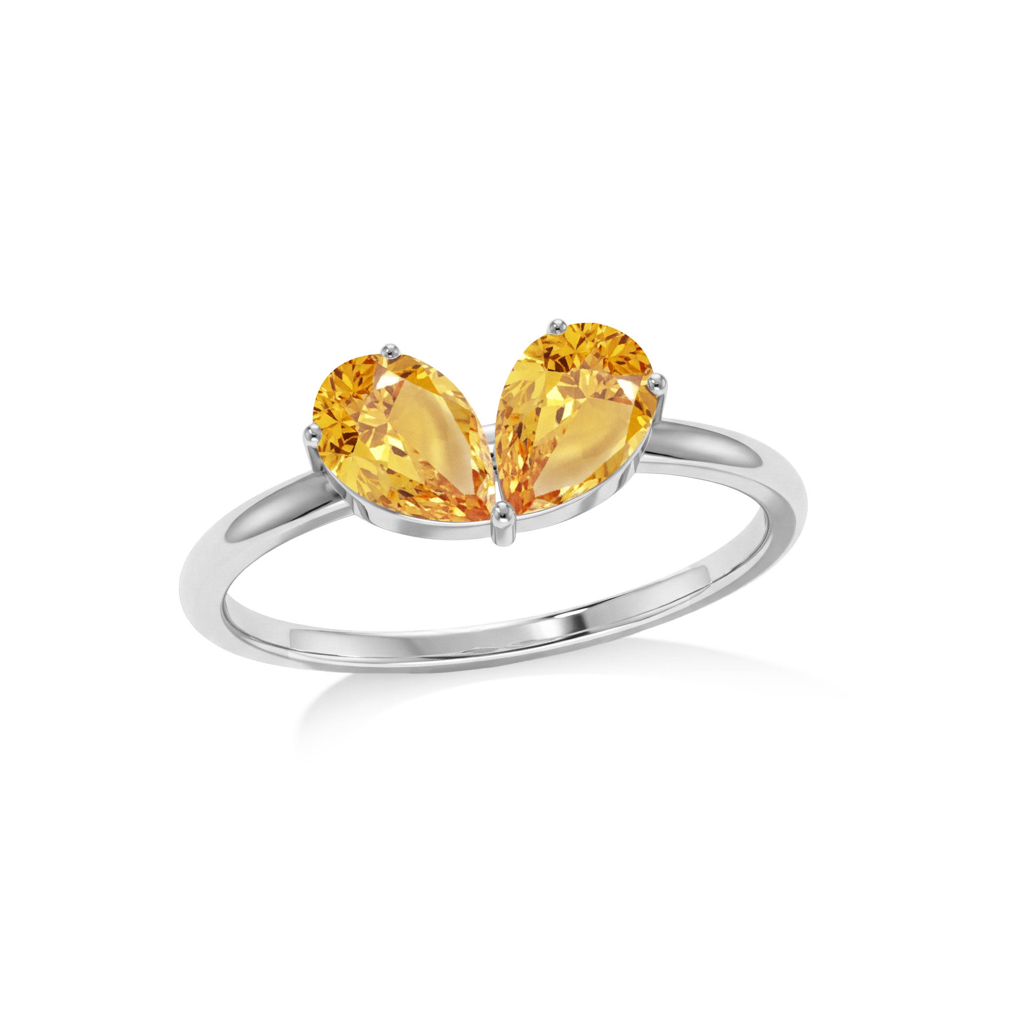Pear Cut Citrine Birthstone Ring, Handmade Gemstone Jewelry, Sterling Silver Ring, Women's Gift, Fine Jewelry, Elegant Ring, November Jewelry