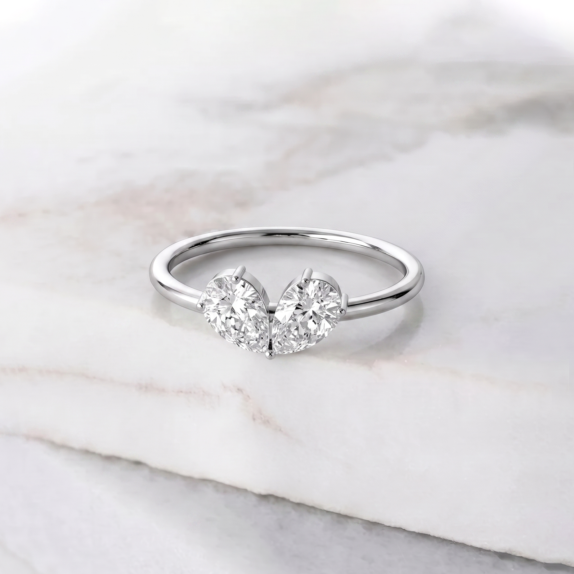 boxed pear shaped moissanite, moissanite promise ring, promise ring in gift box, romantic anniversary gift idea, anniversary gift for her, moissanite gift idea, pear shaped promise gift, boxed engagement ring, romantic gift for her, moissanite anniversary ring