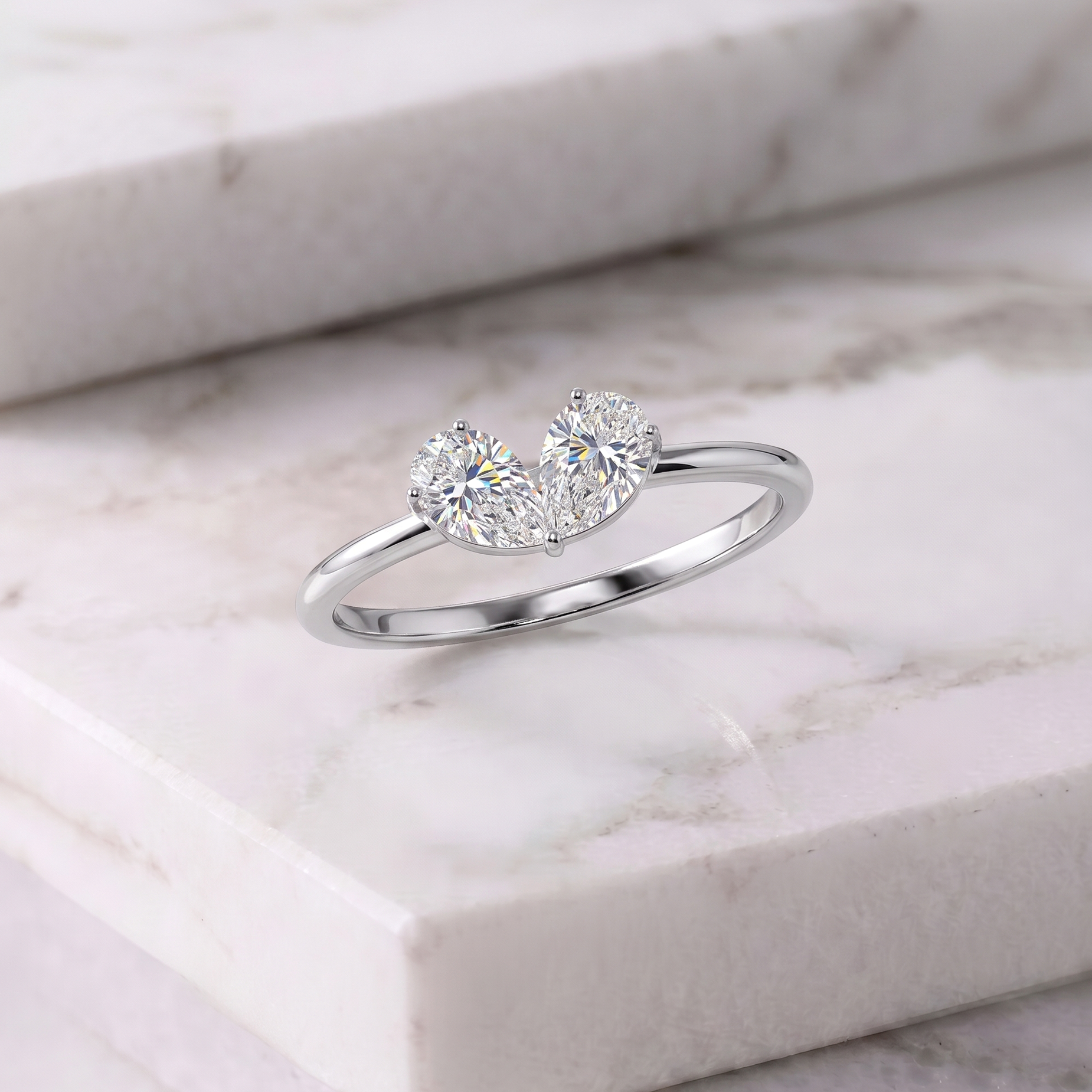 smooth polished silver ring, silver band back view, solid moissanite ring, moissanite teardrop ring, comfort fit jewelry, polished silver engagement band, comfort fit moissanite ring, teardrop silver ring, back view engagement ring, solid silver teardrop ring