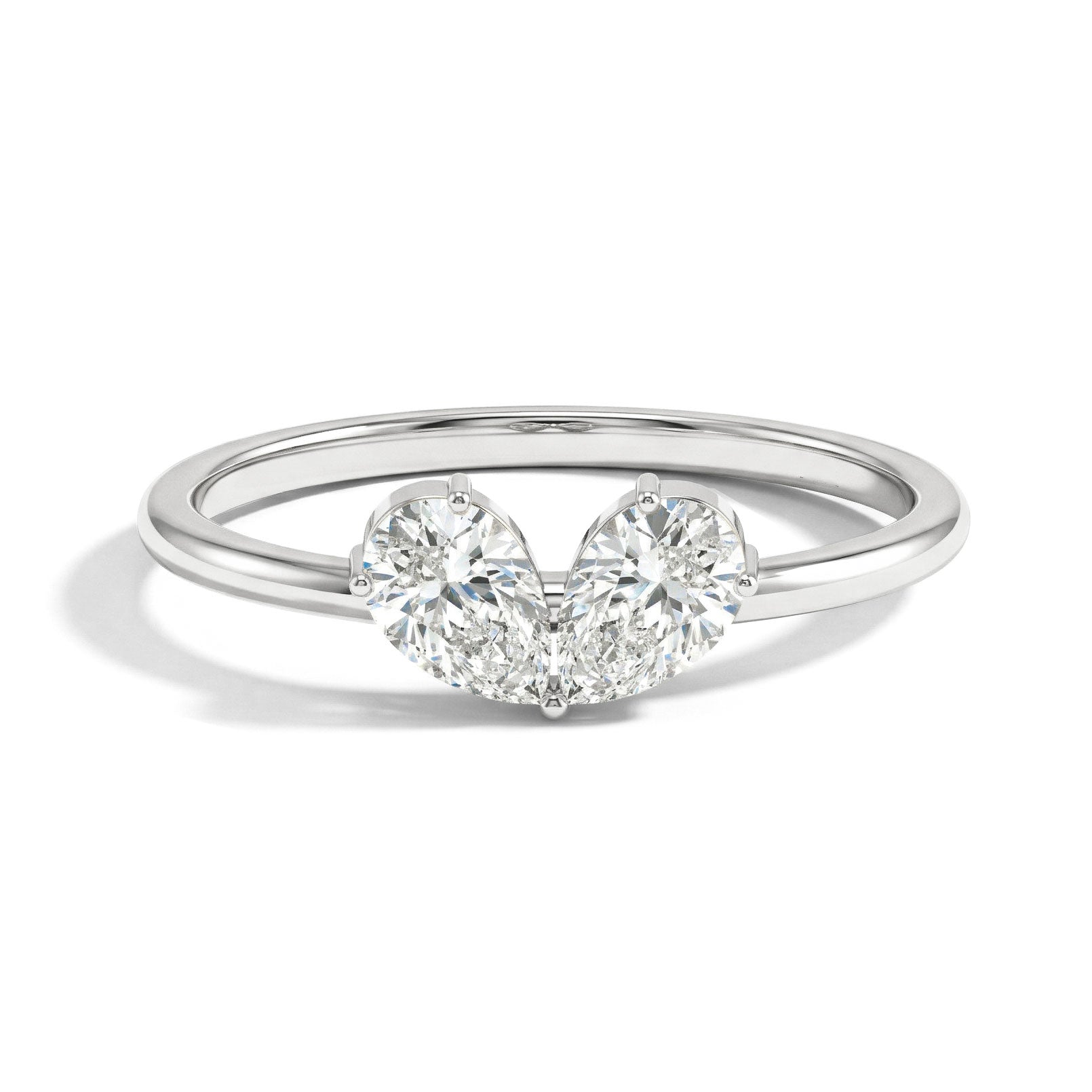 stackable pear moissanite ring, moissanite engagement ring set, matching silver wedding band, wedding band for bride, pear moissanite wedding set, stackable engagement set, thin silver wedding band, pear cut bridal set, moissanite ring set, bridal wedding band