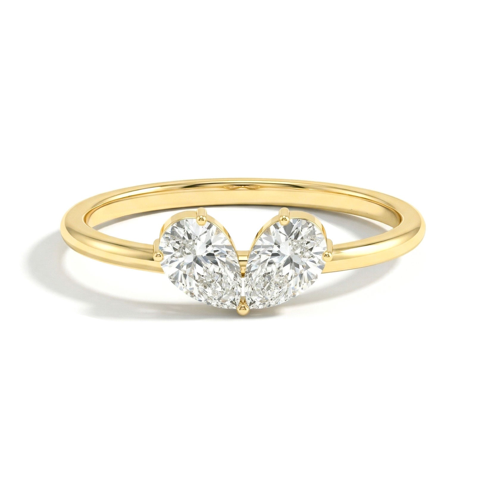 pear moissanite ring side view, side view engagement ring, 6 claw prong setting, prong setting moissanite ring, sterling silver engagement band, low profile moissanite ring, pear setting silver band, low profile solitaire ring, moissanite prong ring