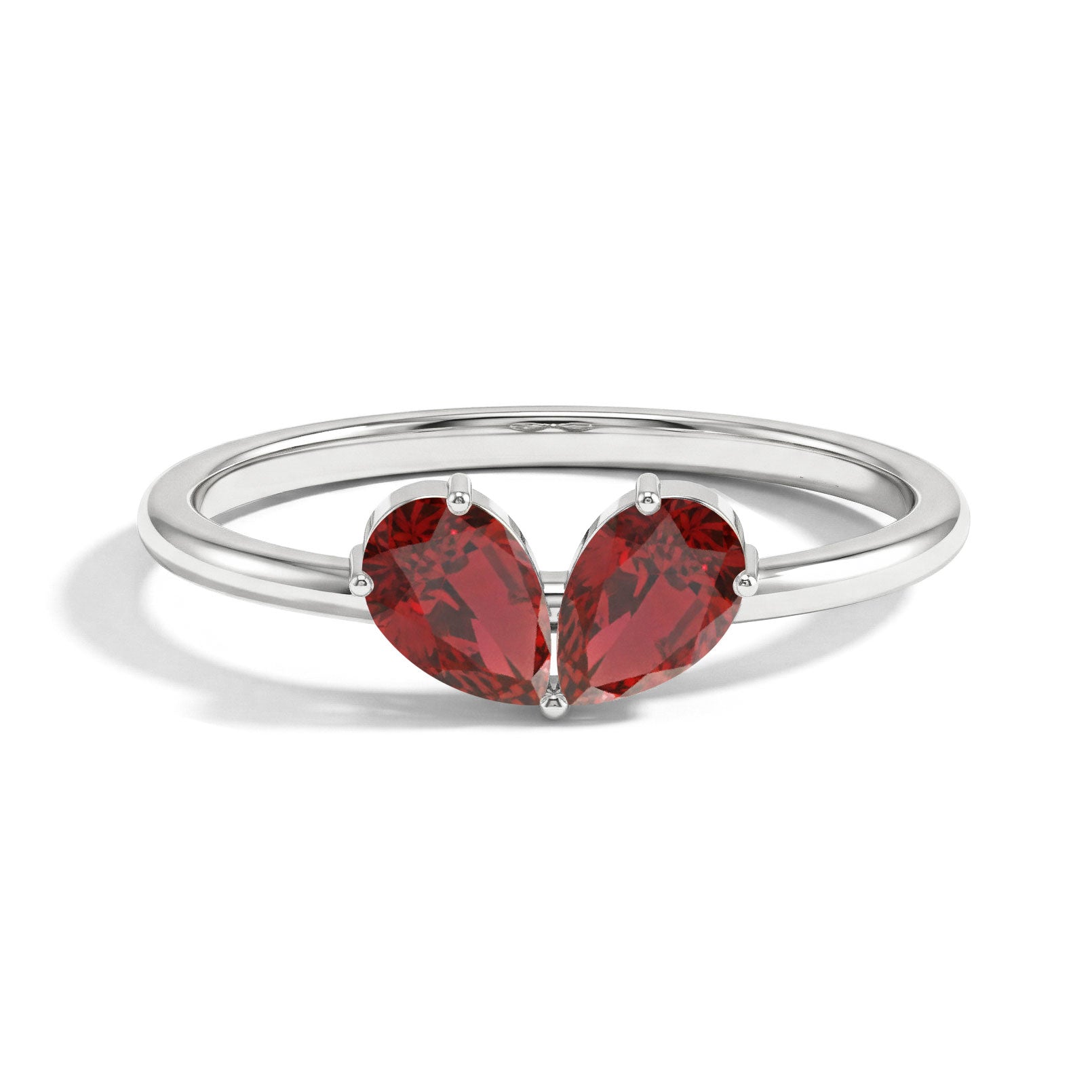 Natural Garnet Pear Ring, Garnet Engagement Ring, 925 Sterling Silver Ring, Handmade Gemstone Ring, Gift for Her, Women's Jewelry, Fine Jewelry