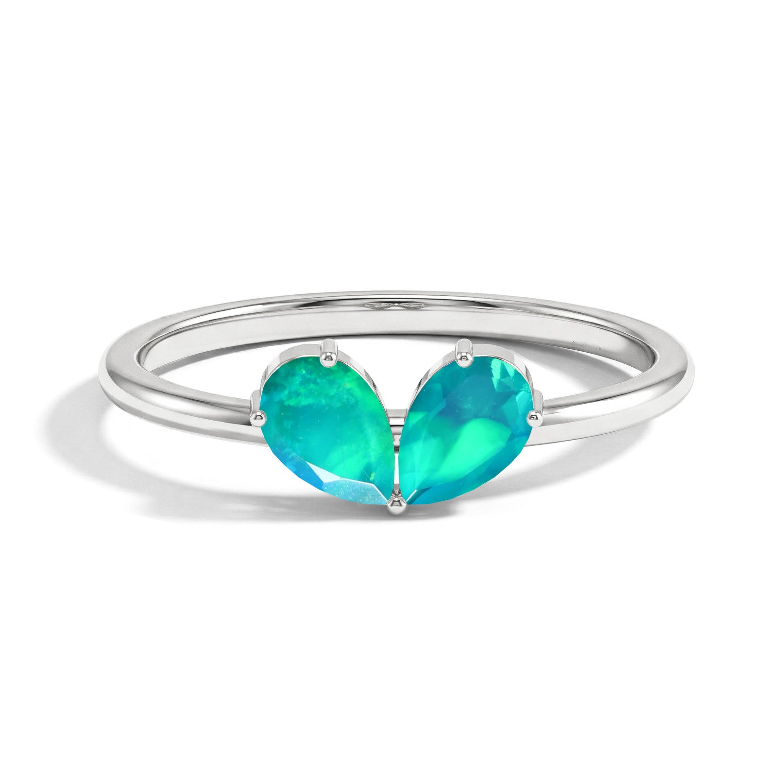Natural Green Opal Pear Ring, Green Gemstone Ring, 925 Sterling Silver Ring, Yellow Gold Filled Ring, Anniversary Ring, Gift for Her, Handmade Jewelry