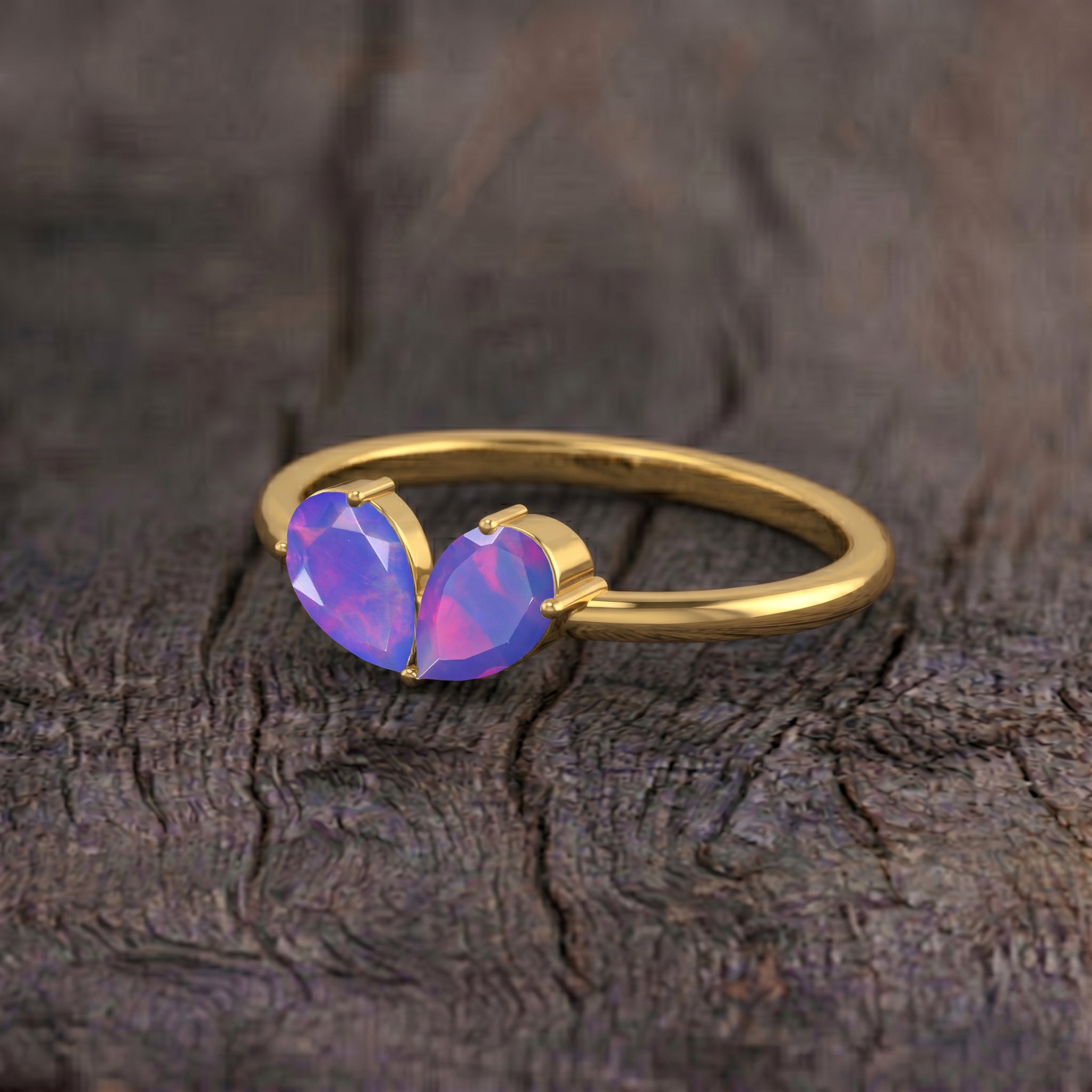 Lavender Opal Jewelry Ring, Pear Shape Gemstone Jewelry, Sterling Silver Promise Ring, Gold Filled Ring, Fine Jewelry, Everyday Ring, Handmade Gift
