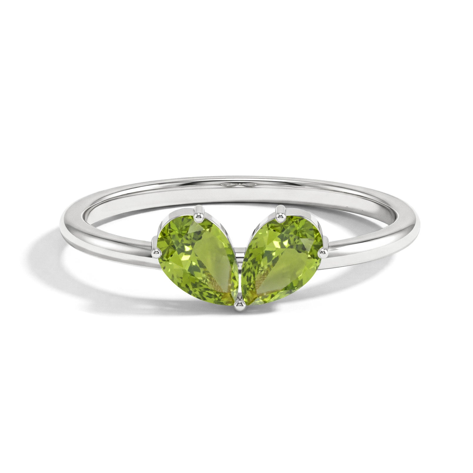 Natural Peridot Pear Ring, Peridot Engagement Ring, 925 Sterling Silver Ring, Handmade Gemstone Ring, Gift for Her, Women's Jewelry, Fine Jewelry
