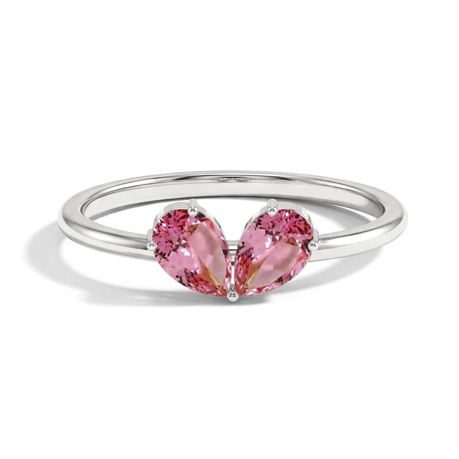 Lab Pink Tourmaline Pear Ring, Pink Tourmaline Ring for Women, 925 Sterling Silver Ring, Handmade Gemstone Ring, Gift for Her, Fine Jewelry, Elegant Ring