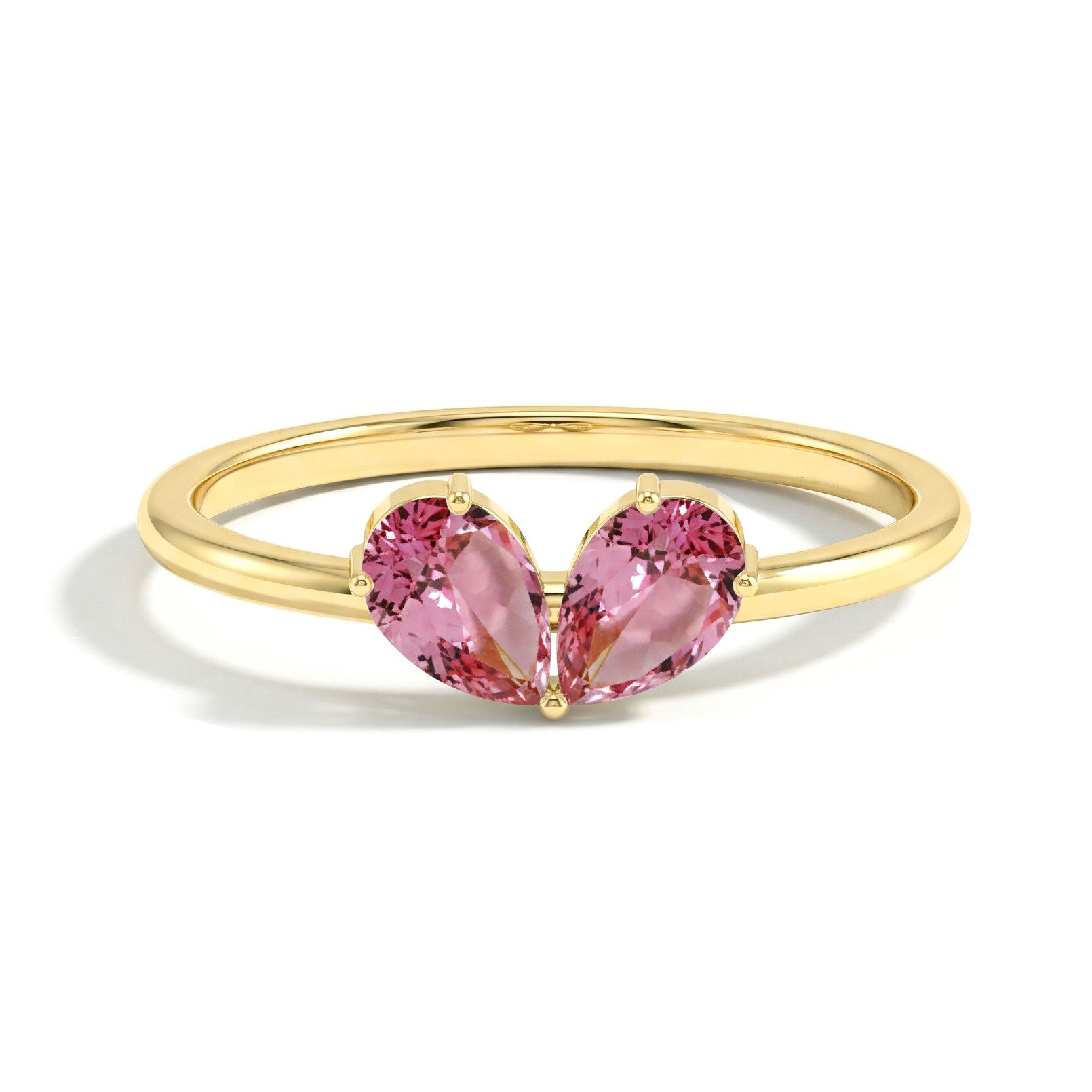 Pear Pink Tourmaline Ring, Handmade Gemstone Jewelry, Sterling Silver Ring, Elegant Jewelry, Bridal Gift, Fine Jewelry, Women's Ring