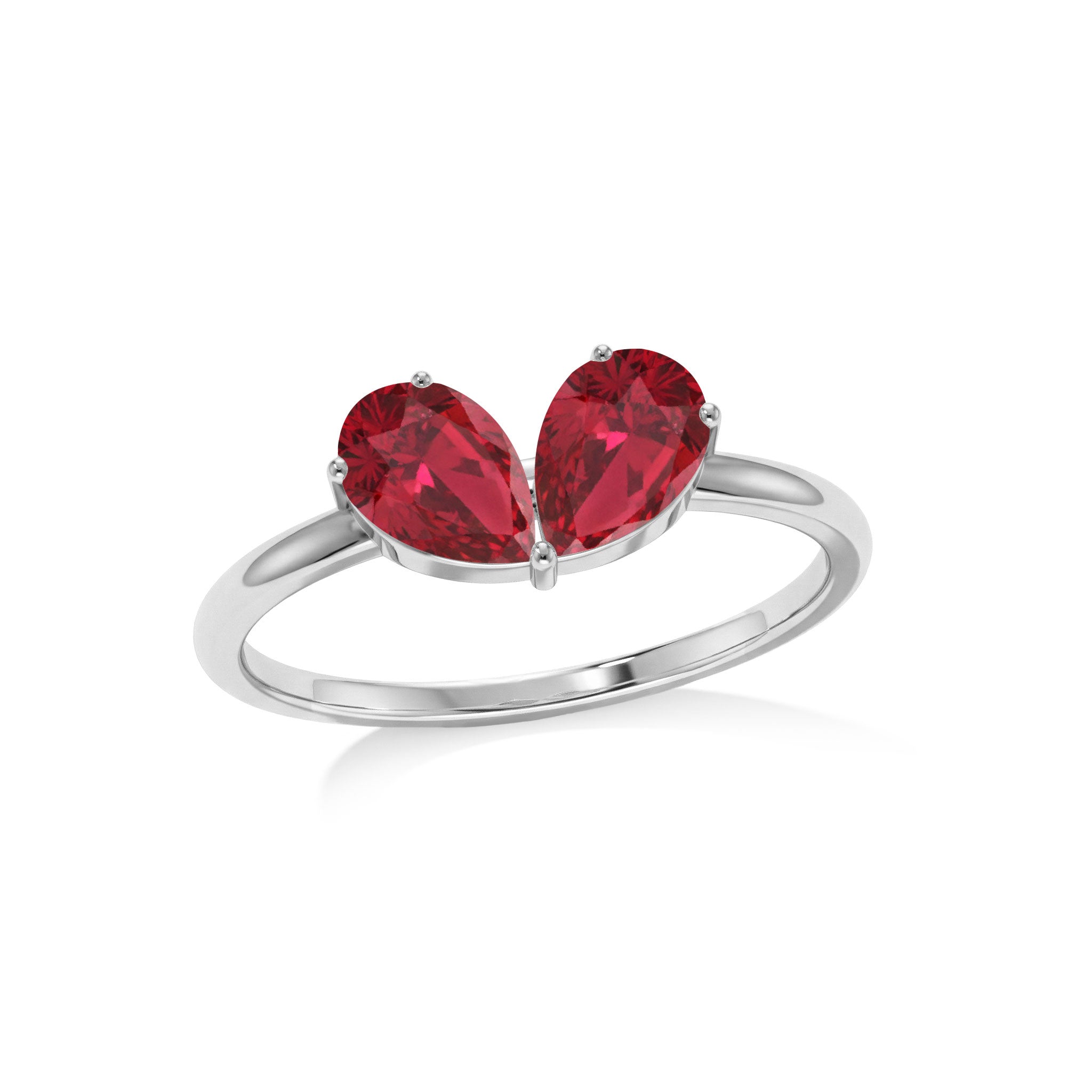Pear Cut Ruby Ring, Ruby Ring for Women, Sterling Silver Jewelry, Handmade Ring, Elegant Jewelry, Anniversary Gift, Gemstone Ring