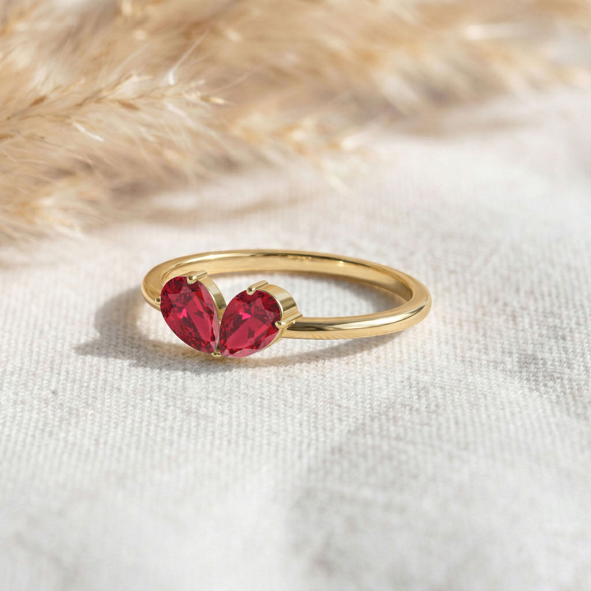 Handmade Ruby Ring, Pear Gemstone Jewelry, Sterling Silver Ring, Elegant Jewelry, Fine Ring for Women, Luxury Gift, Everyday Ring