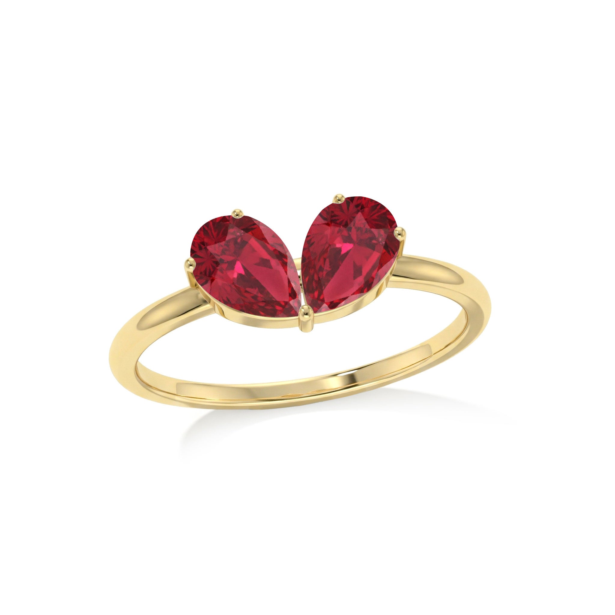 Ruby Ring for Women, Pear Cut Gemstone Ring, Sterling Silver Jewelry, Handmade Jewelry, Anniversary Ring, Fashion Ring, Luxury Gift