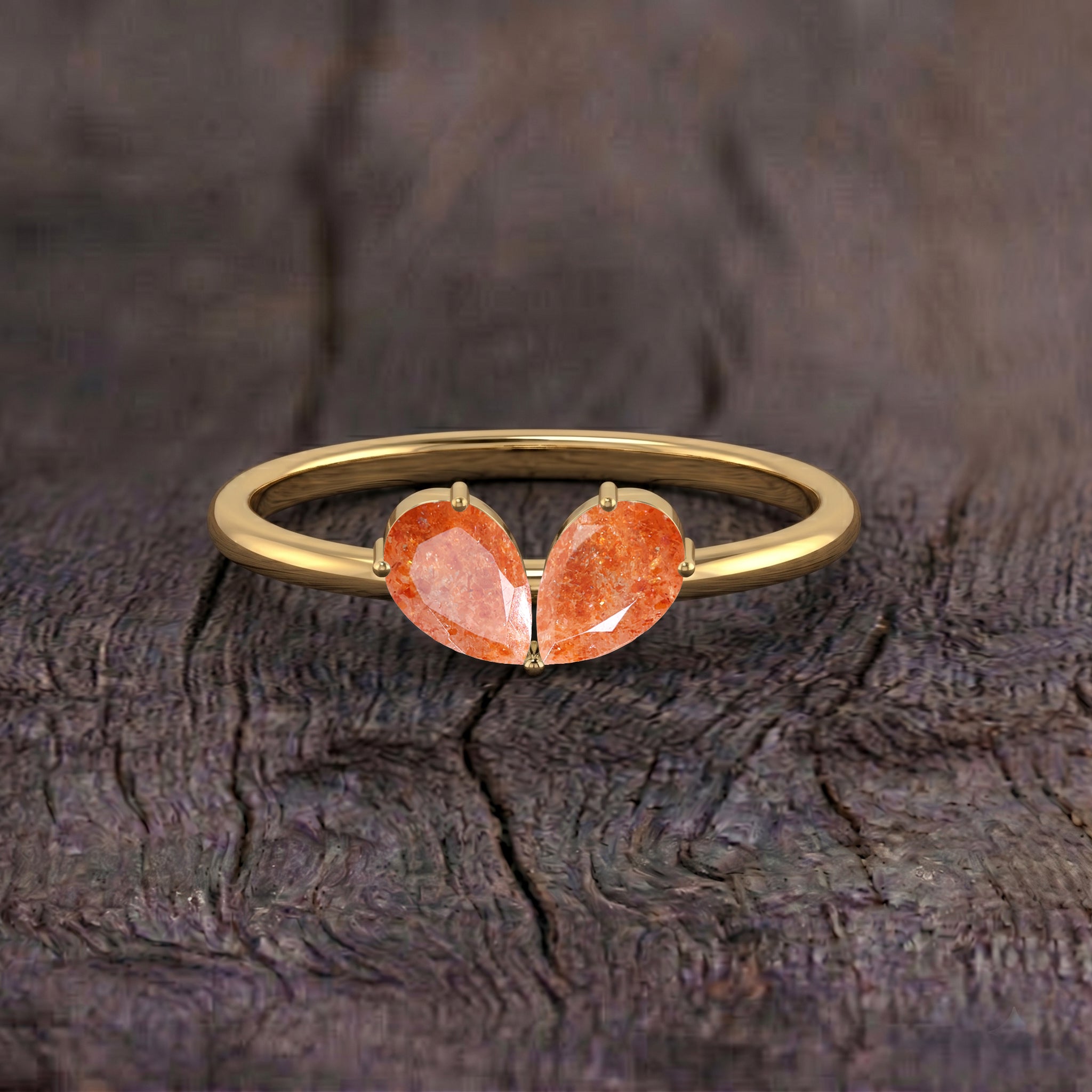 Natural Sunstone Pear Jewelry, Sterling Silver Promise Ring, Pear Gemstone Ring, Women's Jewelry, Elegant Gift, Fine Ring, Handmade