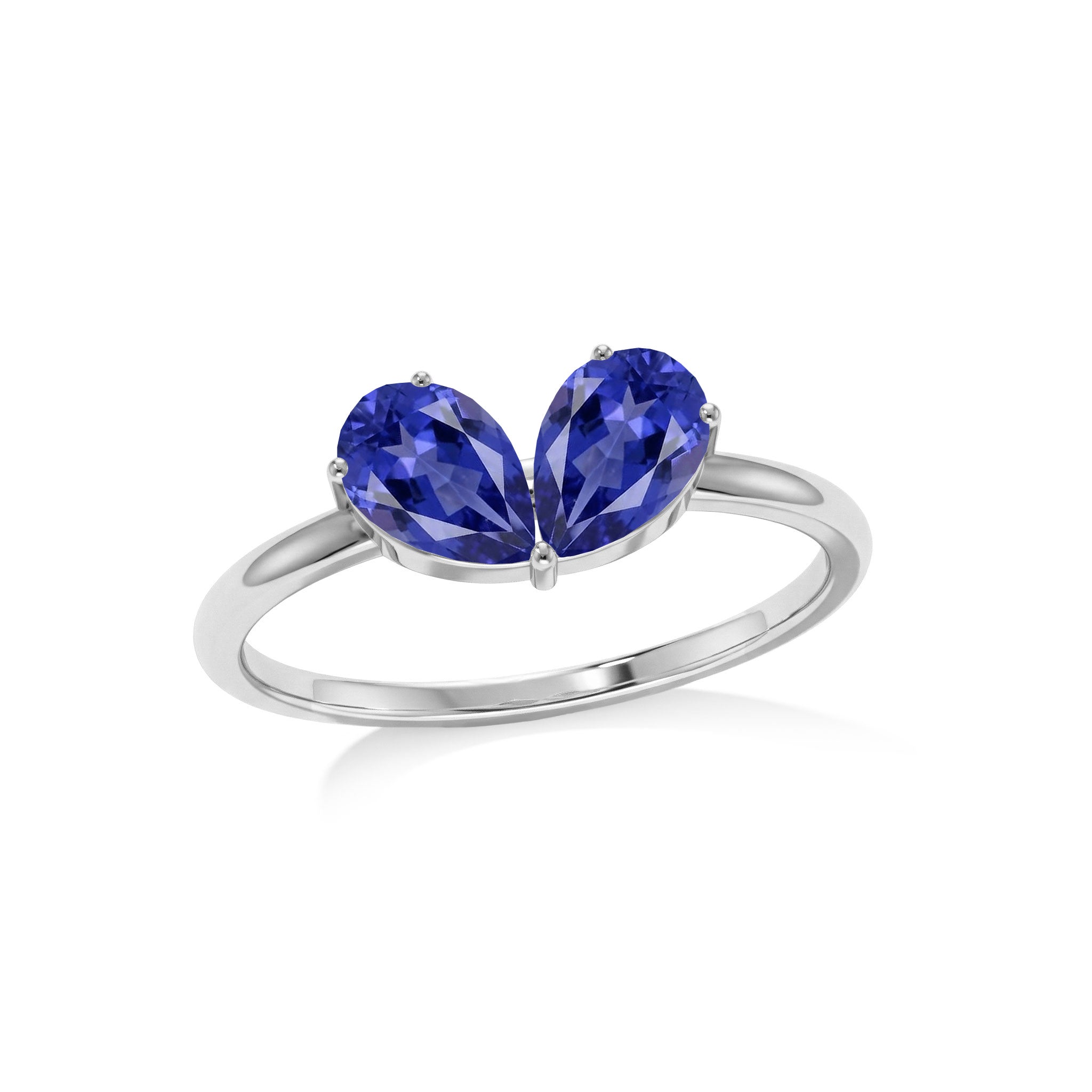 Pear Cut Tanzanite Ring, Violet Gemstone Ring, Sterling Silver Jewelry, Handmade Ring, Elegant Jewelry, Anniversary Gift, Women's Ring
