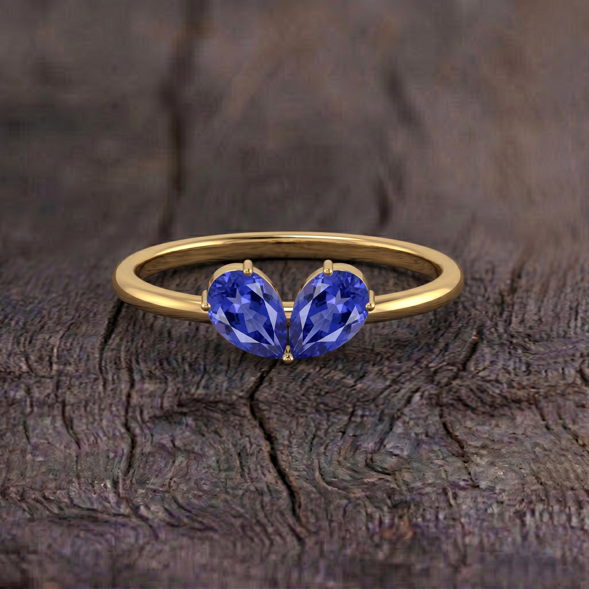 Lab Tanzanite Pear Jewelry, Sterling Silver Promise Ring, Pear Gemstone Ring, Elegant Gift, Handmade Jewelry, Women's Ring, Fine Jewelry