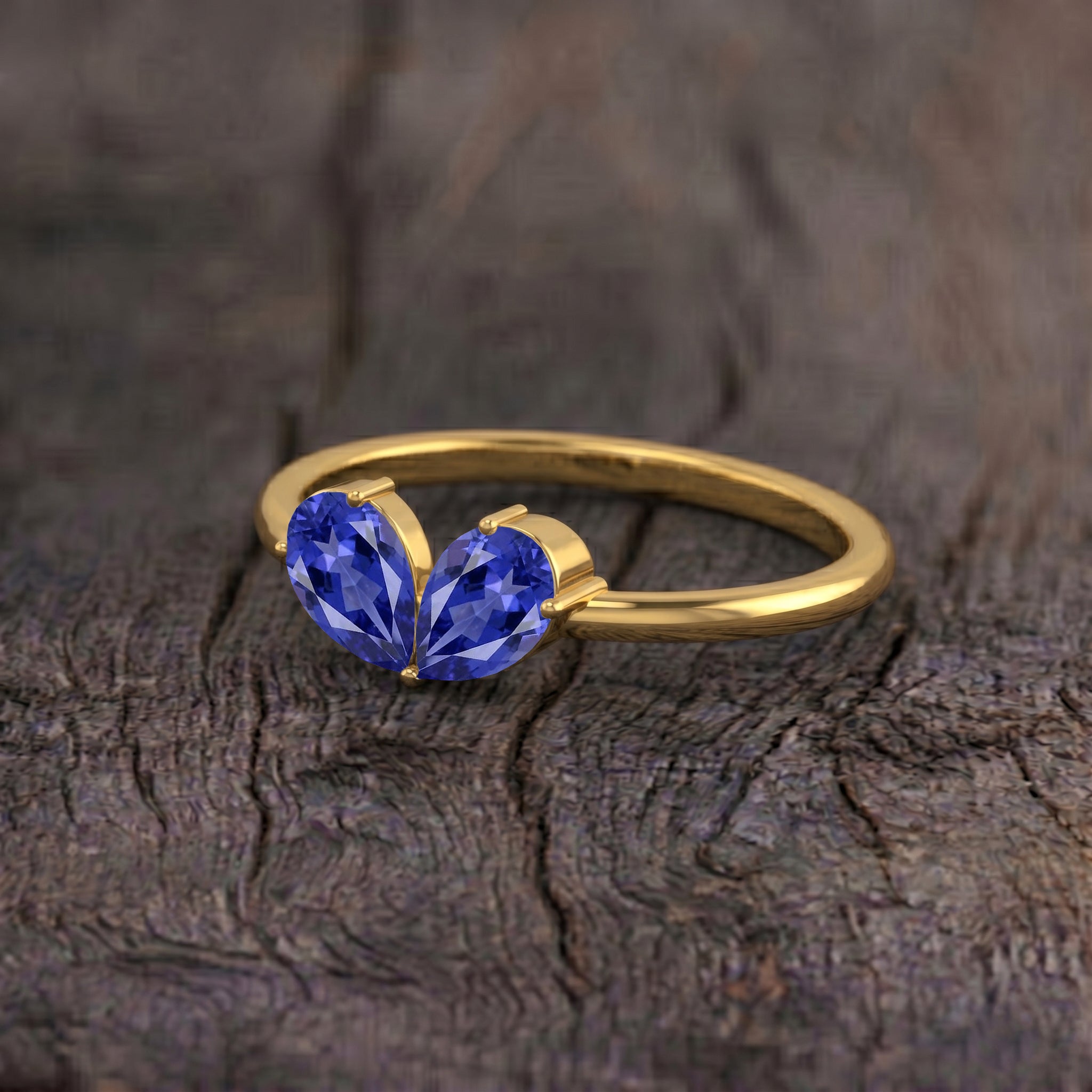 Tanzanite Fine Jewelry Ring, Pear Shape Gemstone Ring, Sterling Silver Jewelry, Handmade Ring, Elegant Gift, Bridal Jewelry, Women's Ring