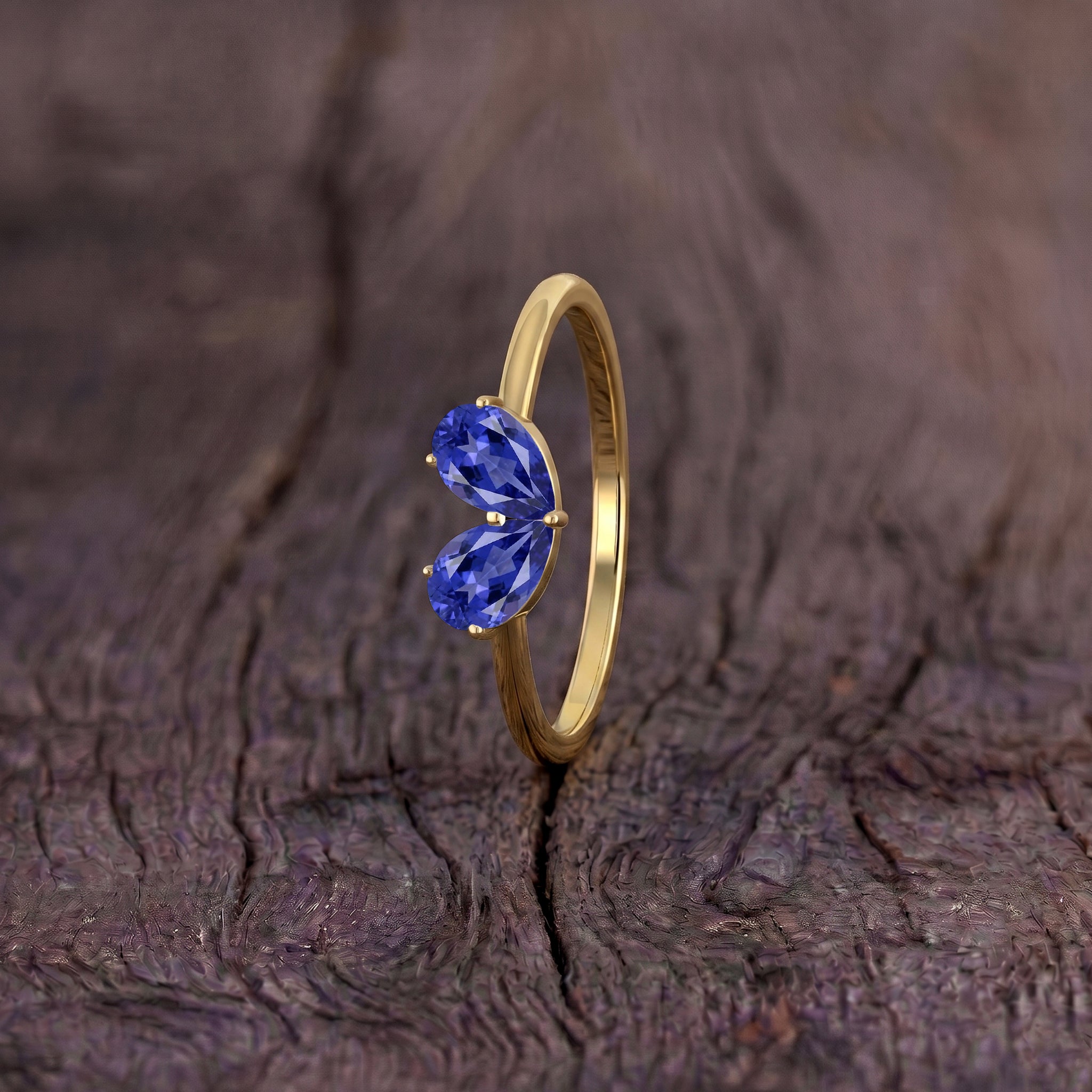 Handmade Tanzanite Ring, Pear Gemstone Jewelry, Sterling Silver Ring, Elegant Jewelry, Fine Ring for Women, Luxury Gift, Everyday Ring