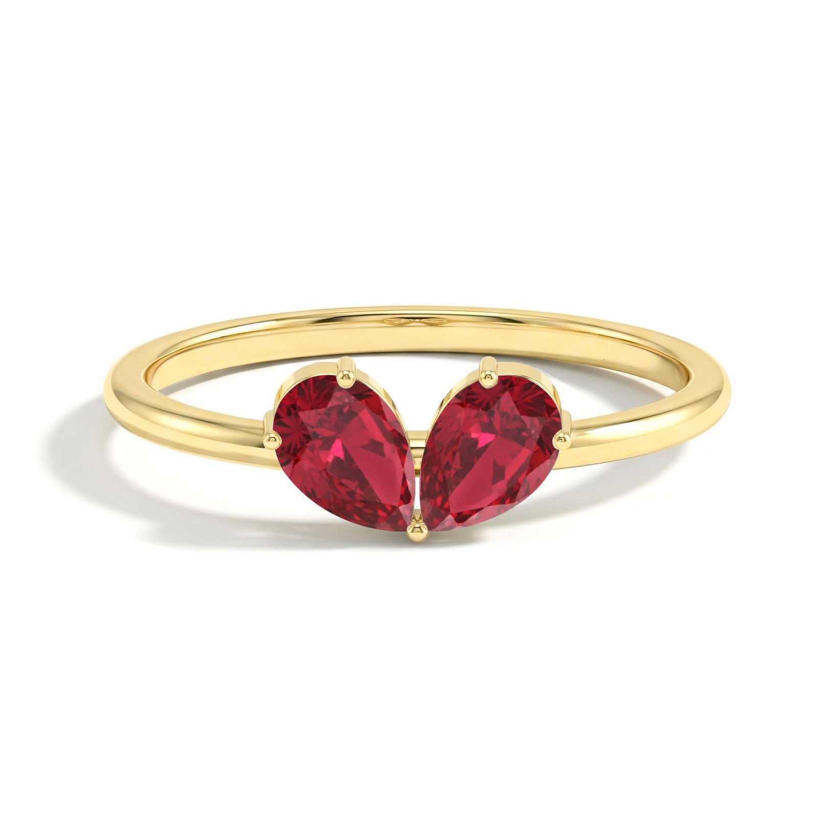 Ruby Bridal Ring, Pear Gemstone Jewelry, Handmade Ring, Sterling Silver Jewelry, Elegant Women's Ring, Fine Jewelry, Gift for Her