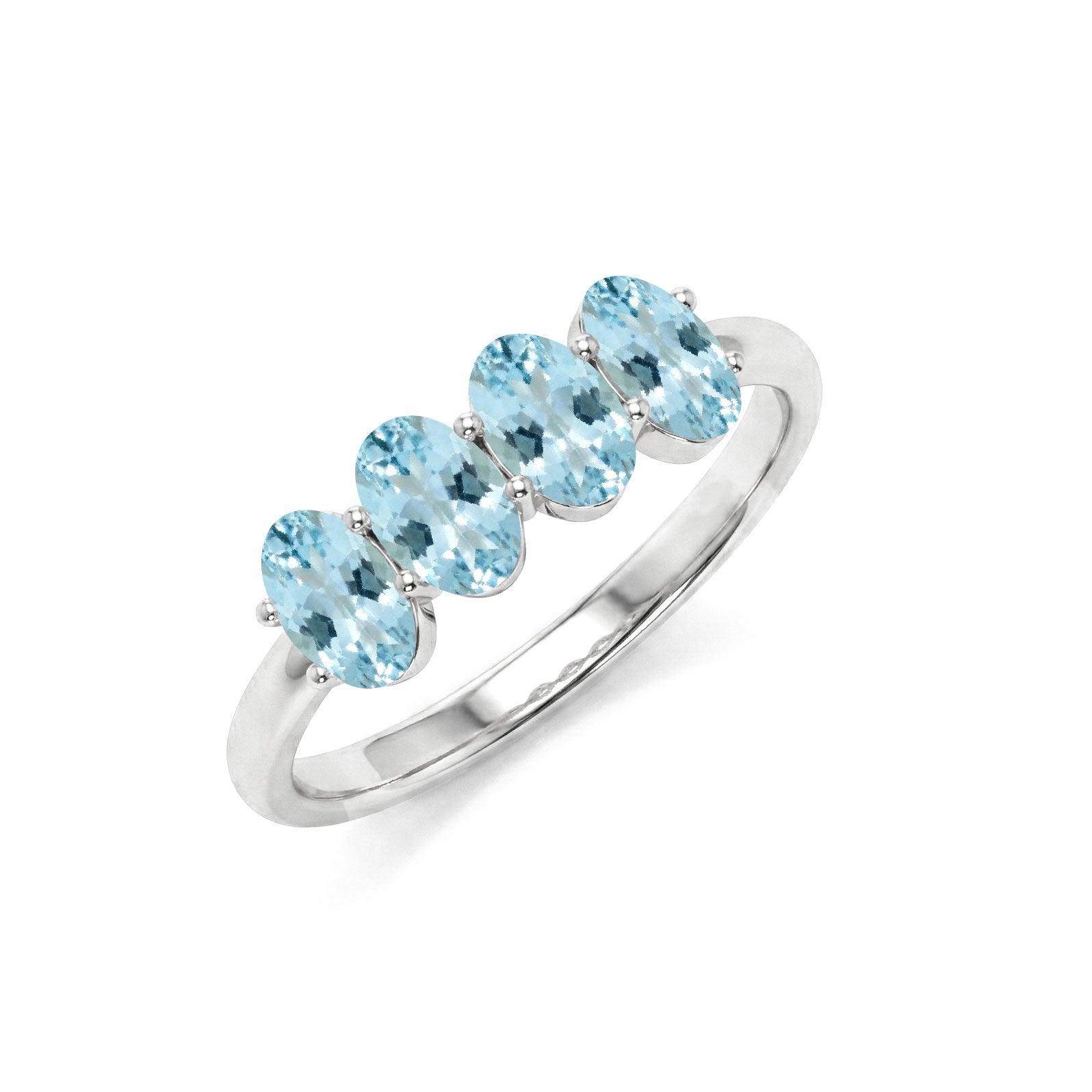 blue aquamarine jewelry, elegant gemstone ring, oval stone band, luxury ring, dainty jewelry, fine jewelry gift, women's ring, modern elegance, stackable band, artisan jewelry, sparkling gemstone, classic style