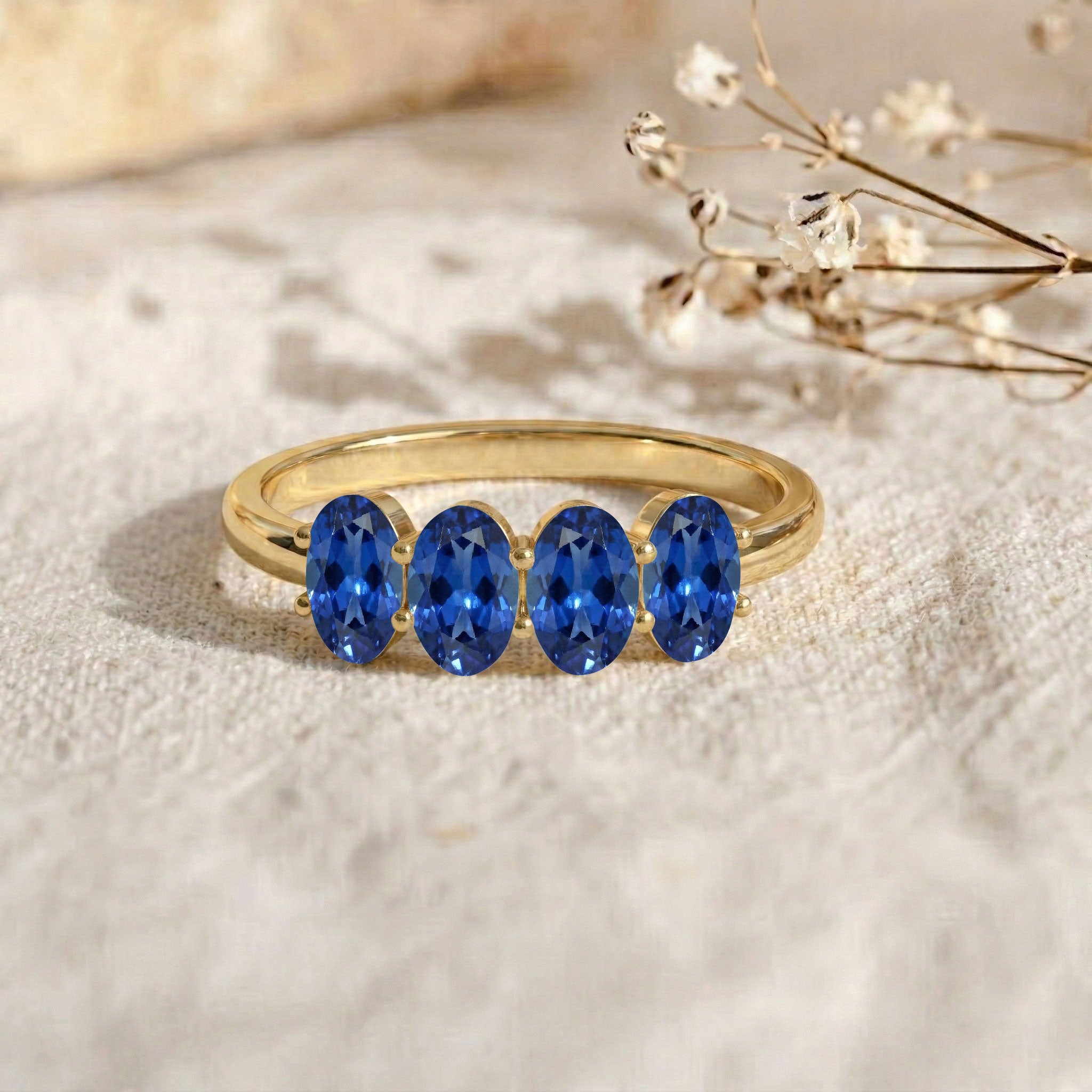 Blue Sapphire Ring, Sapphire Jewelry, Handmade Sapphire Ring, Sterling Silver Ring, Gold Filled Ring, Gemstone Jewelry, Fine Jewelry, Birthday Gift, Elegant Ring, Women's Fashion Ring, Solitaire Ring