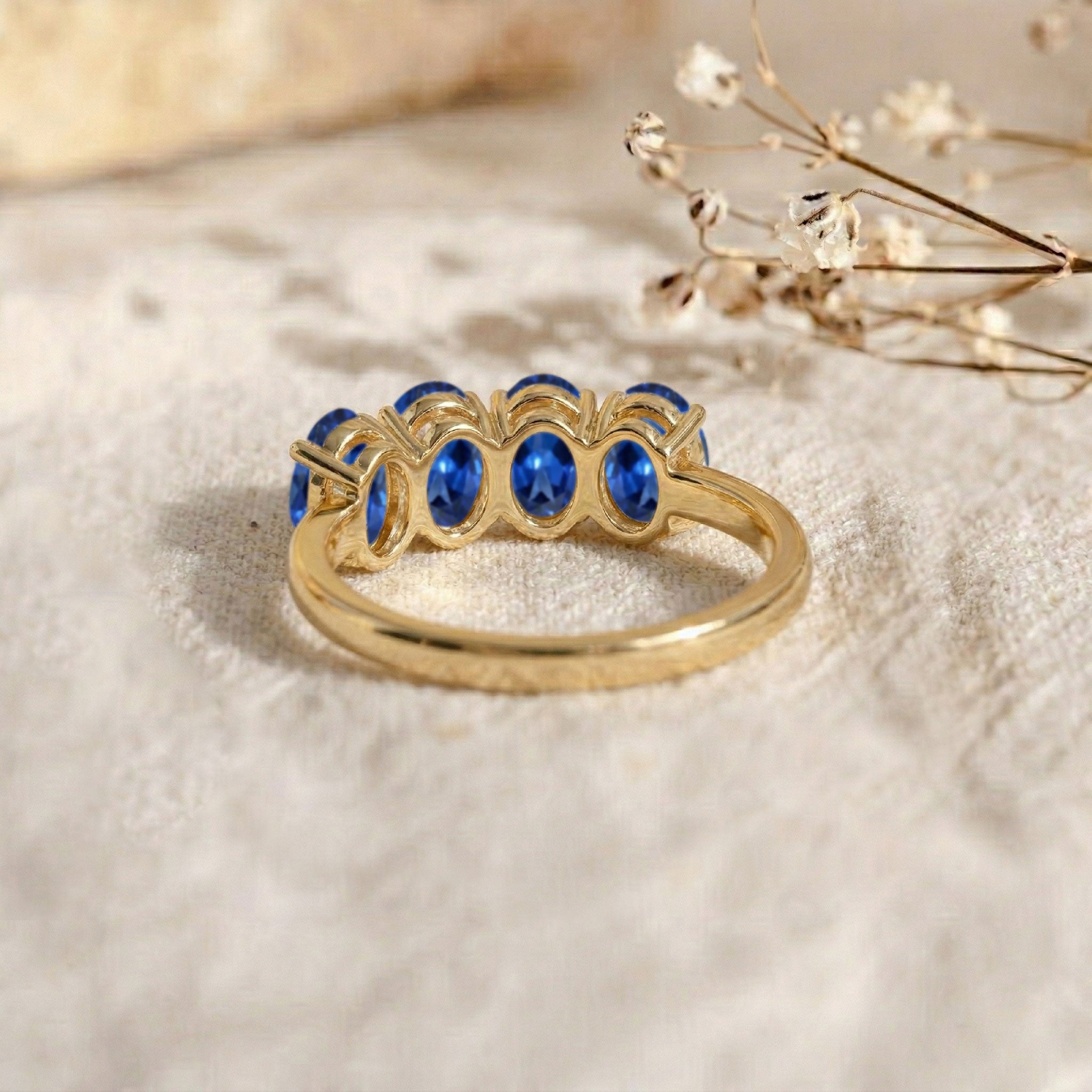Blue Sapphire Ring Profile, Genuine Blue Sapphire Jewelry, Handmade Ring, Sterling Silver Sapphire Ring, Gold Filled Jewelry, Minimalist Ring, Fine Jewelry, Women's Accessories, Bridal Ring, Gemstone Ring, Luxury Jewelry