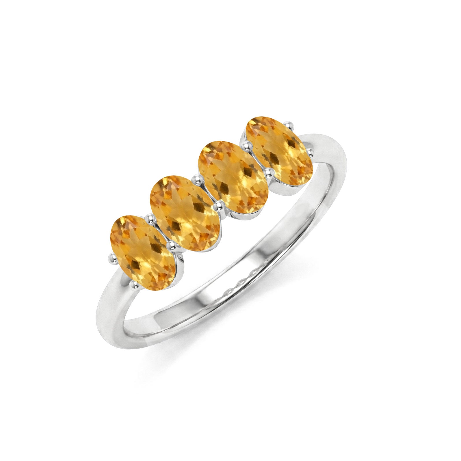 bright yellow gemstone ring, sophisticated citrine jewelry, oval gemstone arrangement, women's luxury accessory, handcrafted fashion jewelry, elegant silver ring, premium gold filled option, timeless everyday ring, sparkling gemstone design, refined style
