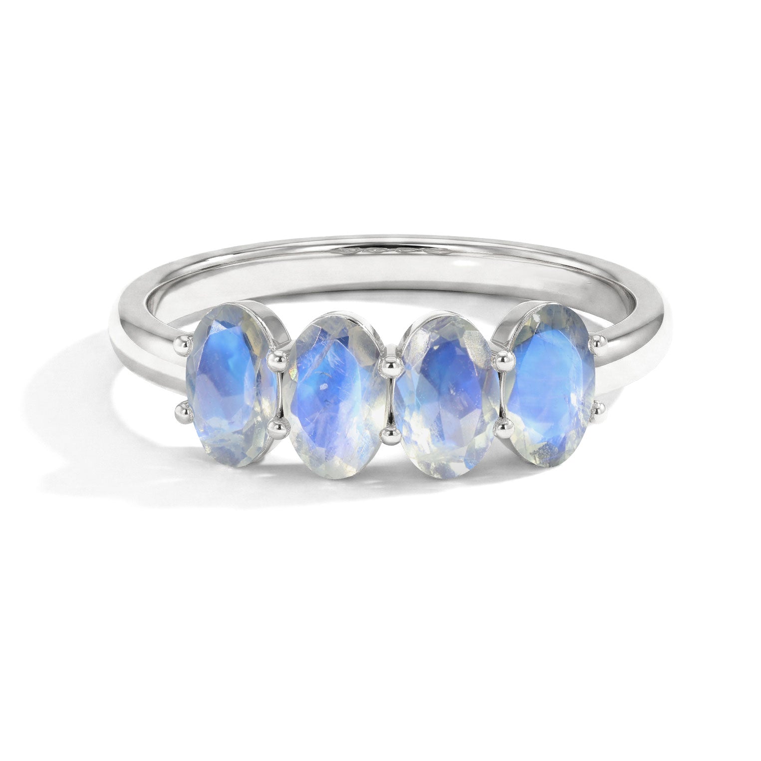 Genuine Moonstone Ring, Natural Moonstone Ring, Oval Moonstone Ring, 925 Sterling Silver Moonstone Ring, Yellow Gold Filled Moonstone Ring, Four Stone Moonstone Ring, Handmade Moonstone Jewelry, June Birthstone Ring, Blue Flash Moonstone, White Moonstone Ring, Stackable Moonstone Ring, Minimalist Moonstone Ring, Dainty Gemstone Ring, Women's Moonstone Jewelry, Artisan Ring, Elegant Everyday Ring, Fine Jewelry Gift, Anniversary Ring, Birthday Gift for Her, Luxury Moonstone Jewelry
