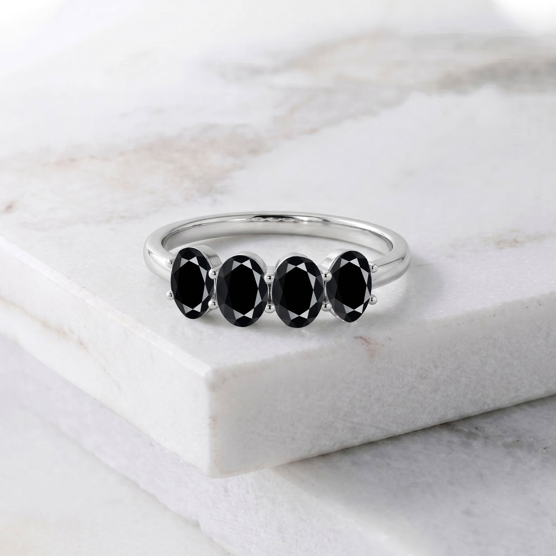 black onyx stacking ring, oval gemstone jewelry, fine handcrafted ring, elegant everyday jewelry, sleek black gemstone, women's accessory, minimalist design, artisan jewelry, luxury gift, timeless ring