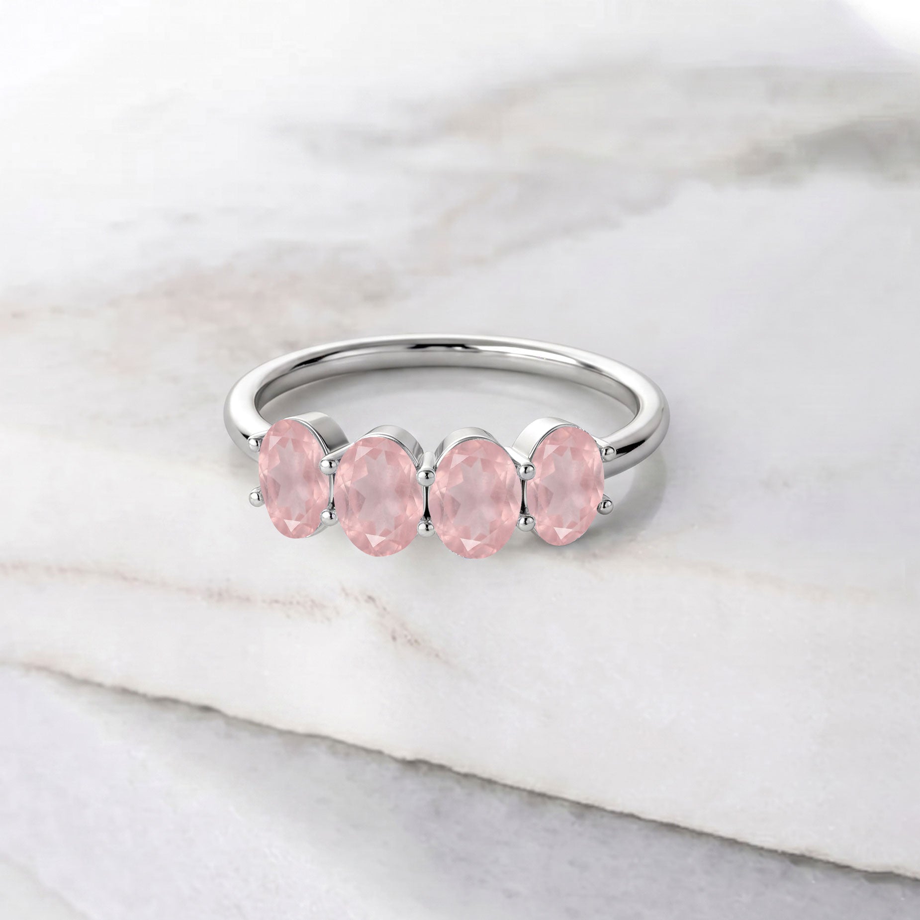 Rose Quartz anniversary ring, luxury jewelry, pink stone jewelry, wedding jewelry, gift for sister, fashion ring, elegant ring, crystal ring, fine accessory, women's jewelry, blush gemstone ring, timeless jewelry gift