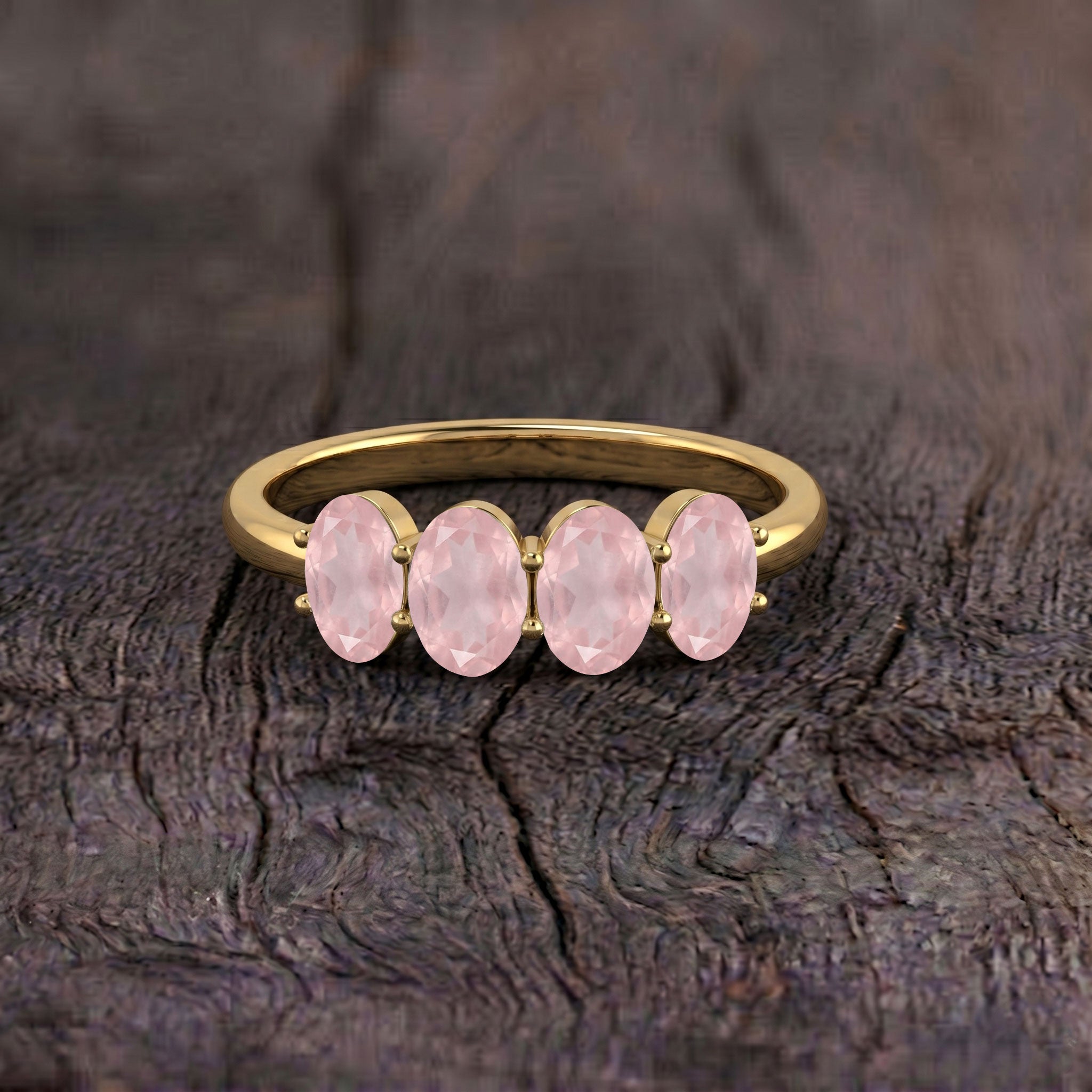 Rose Quartz promise ring, oval ring, pink gemstone jewelry, Valentine's gift, self love gift, everyday ring, elegant jewelry, luxury ring, gift for wife, women's fashion ring, blush crystal jewelry, timeless ring