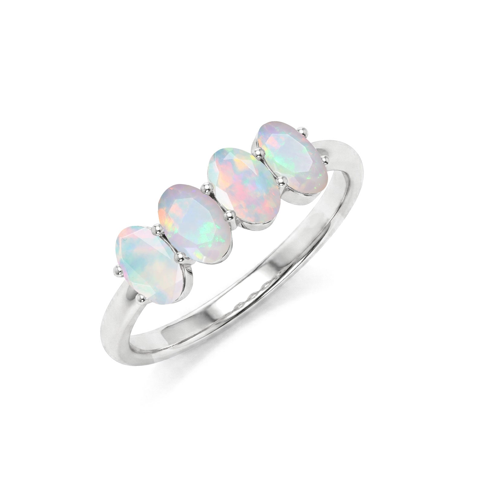 White Fire Opal Ring, White Opal Jewelry, Handmade Ring, Sterling Silver Opal Ring, Yellow Gold Filled Ring, Classic Ring, Elegant Ring, Fine Jewelry, Gift for Wife, Fashion Ring, Gemstone Ring