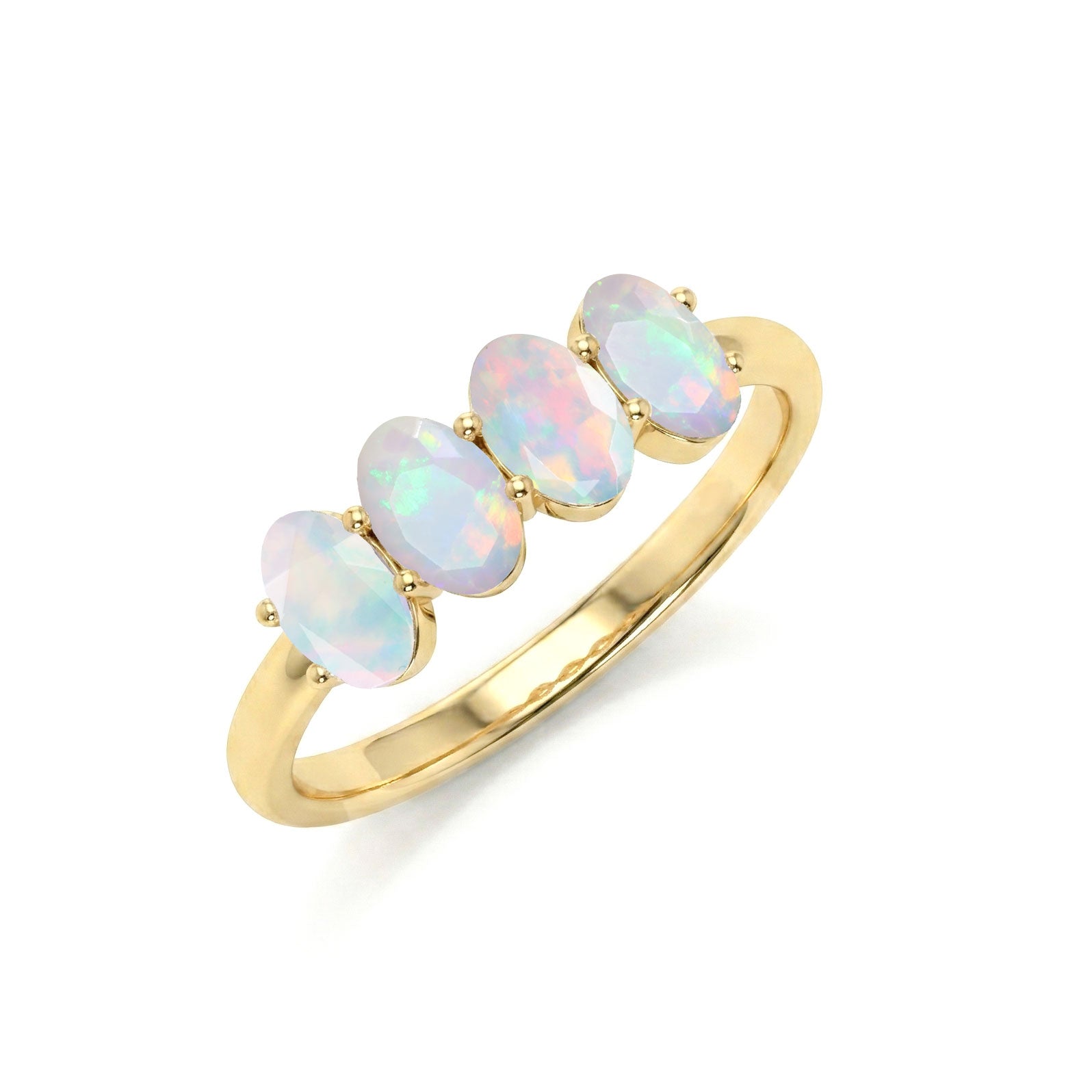 White Opal Wedding Ring, White Opal Solitaire, Bridal Ring, Handmade Jewelry, Gold Filled Ring, Sterling Silver Ring, Anniversary Ring, Elegant Jewelry, Women's Ring, Luxury Jewelry, Opal Gift