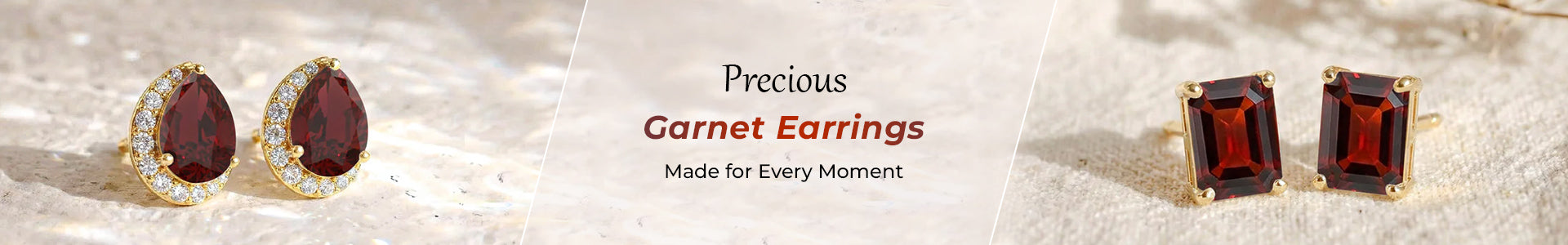Elegant garnet earrings featuring rich red gemstones