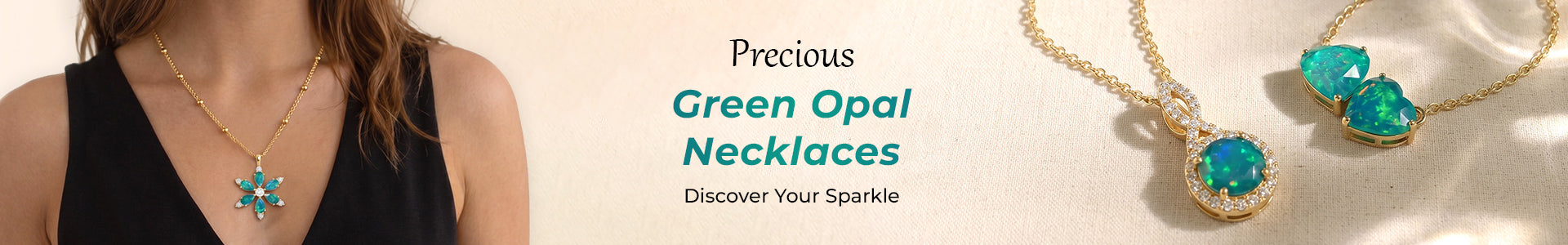 Green Fire Opal Necklaces with Vibrant Opals