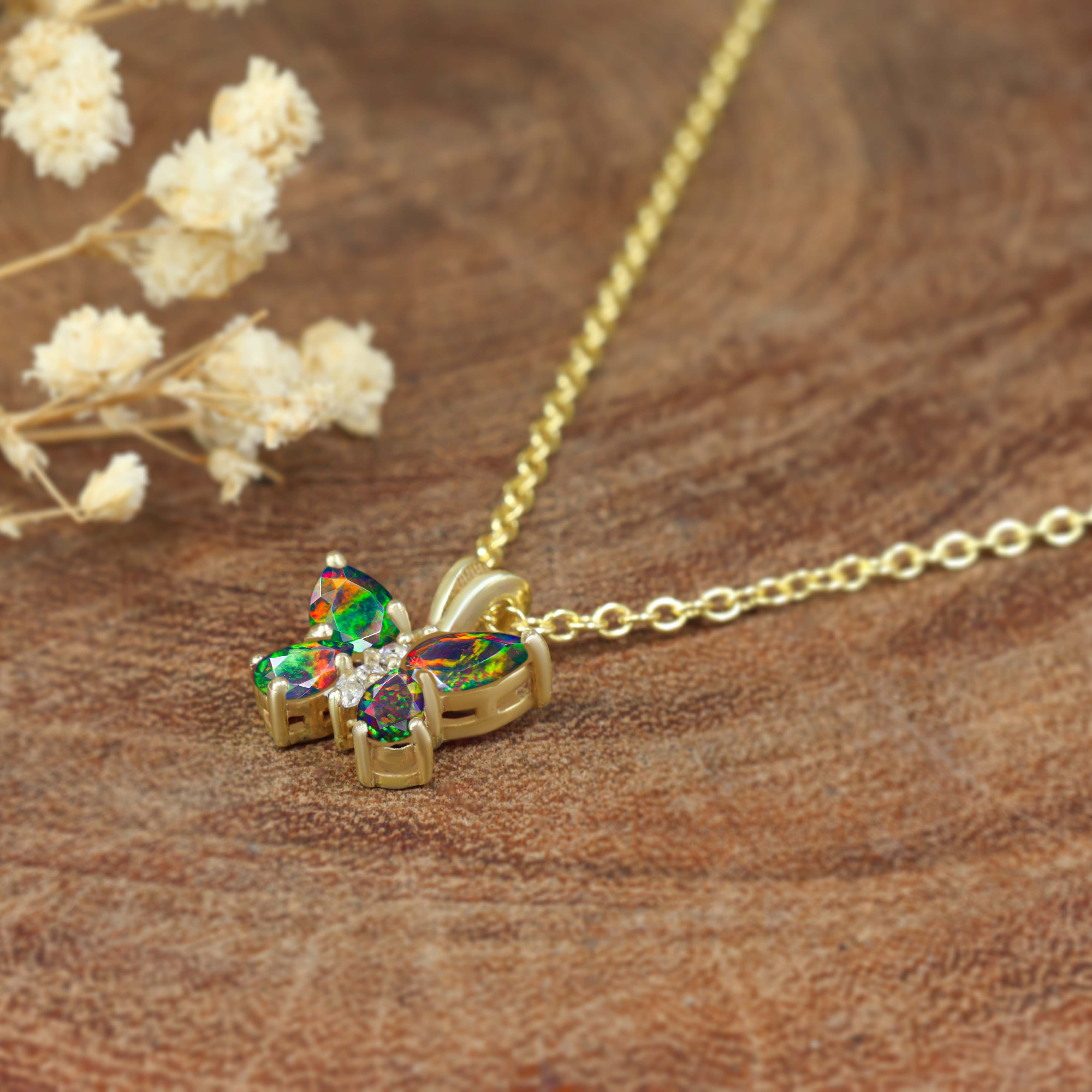 BLACK OPAL NECKLACE