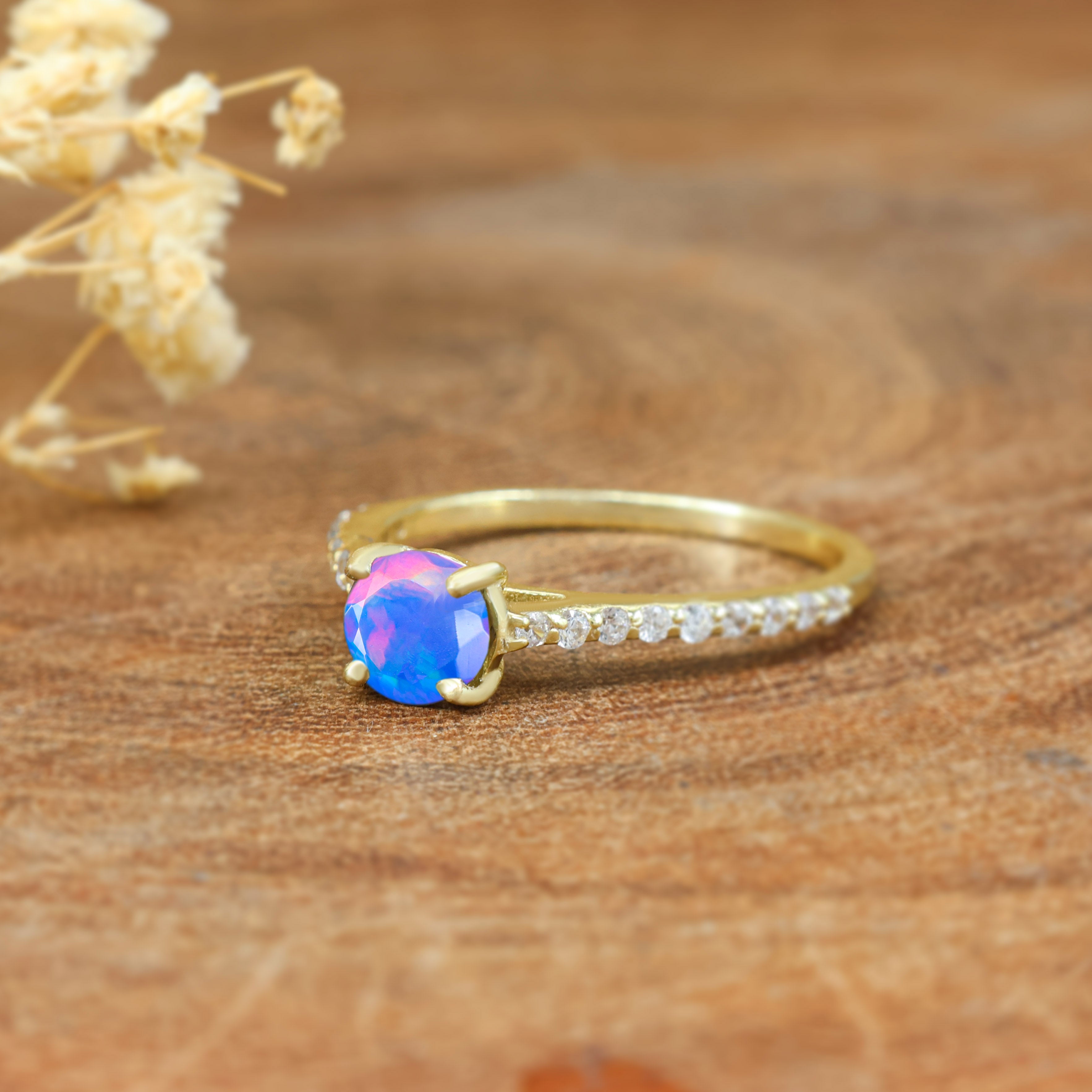 BLUE OPAL RING