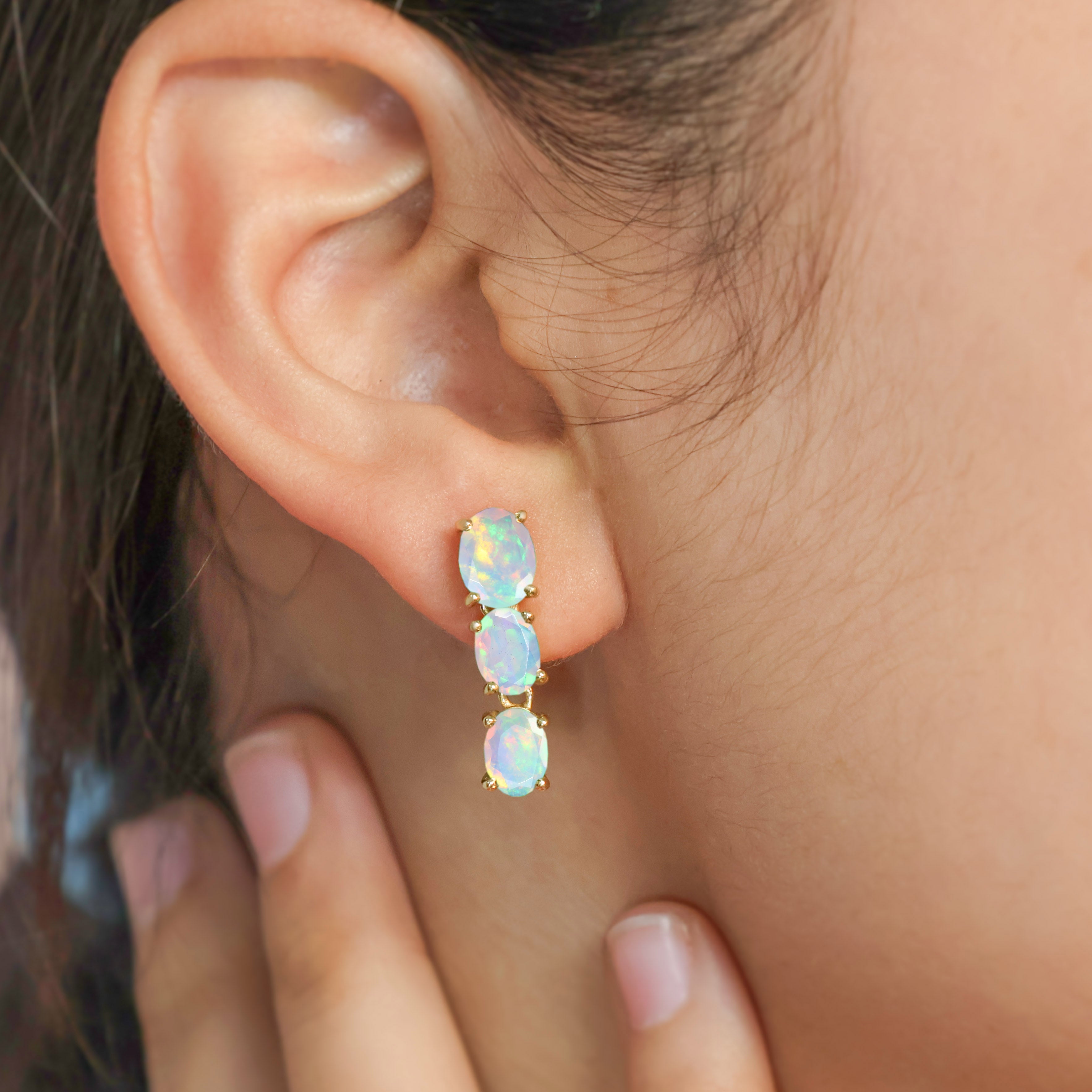 WHITE OPAL Earrings
