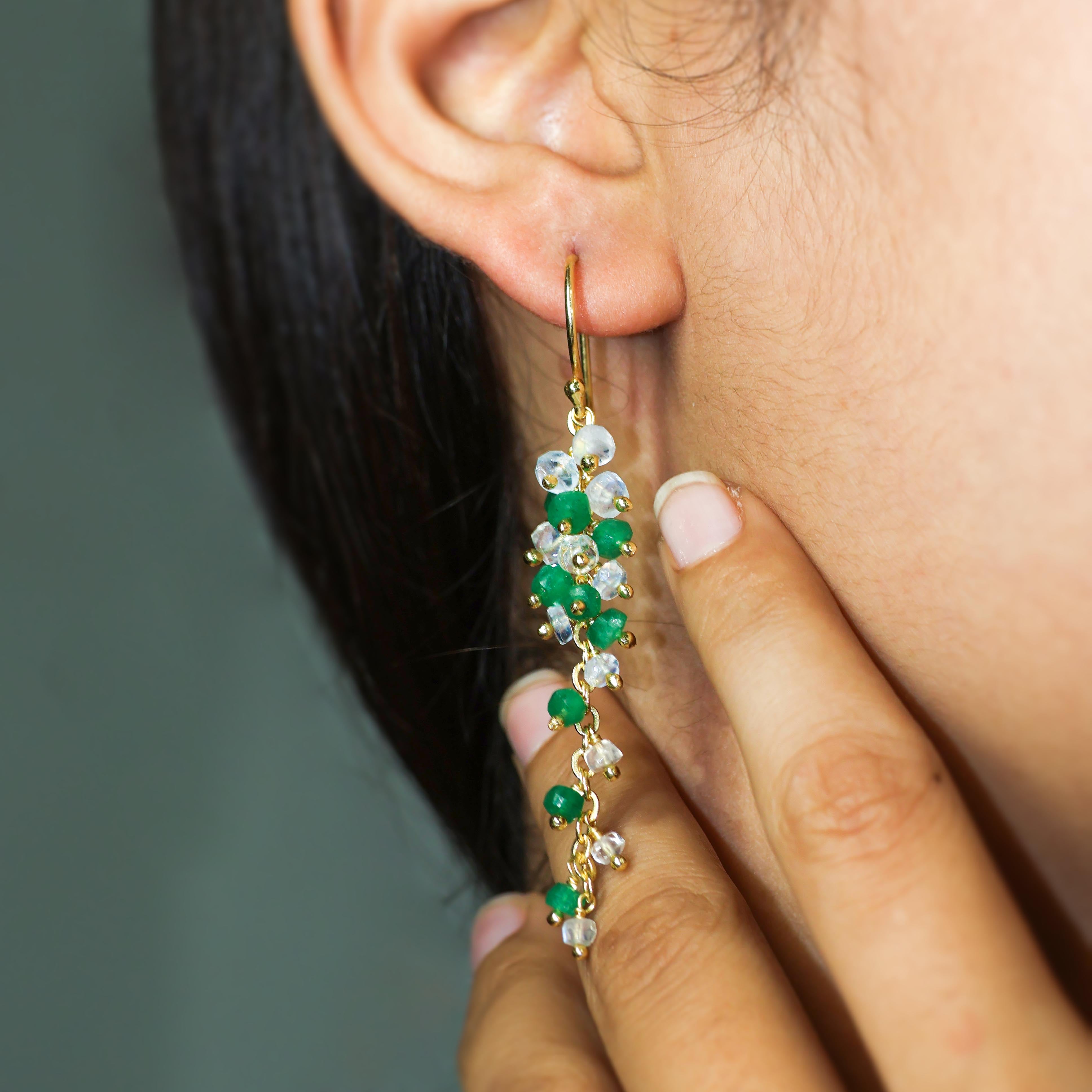 handmade dual color earrings