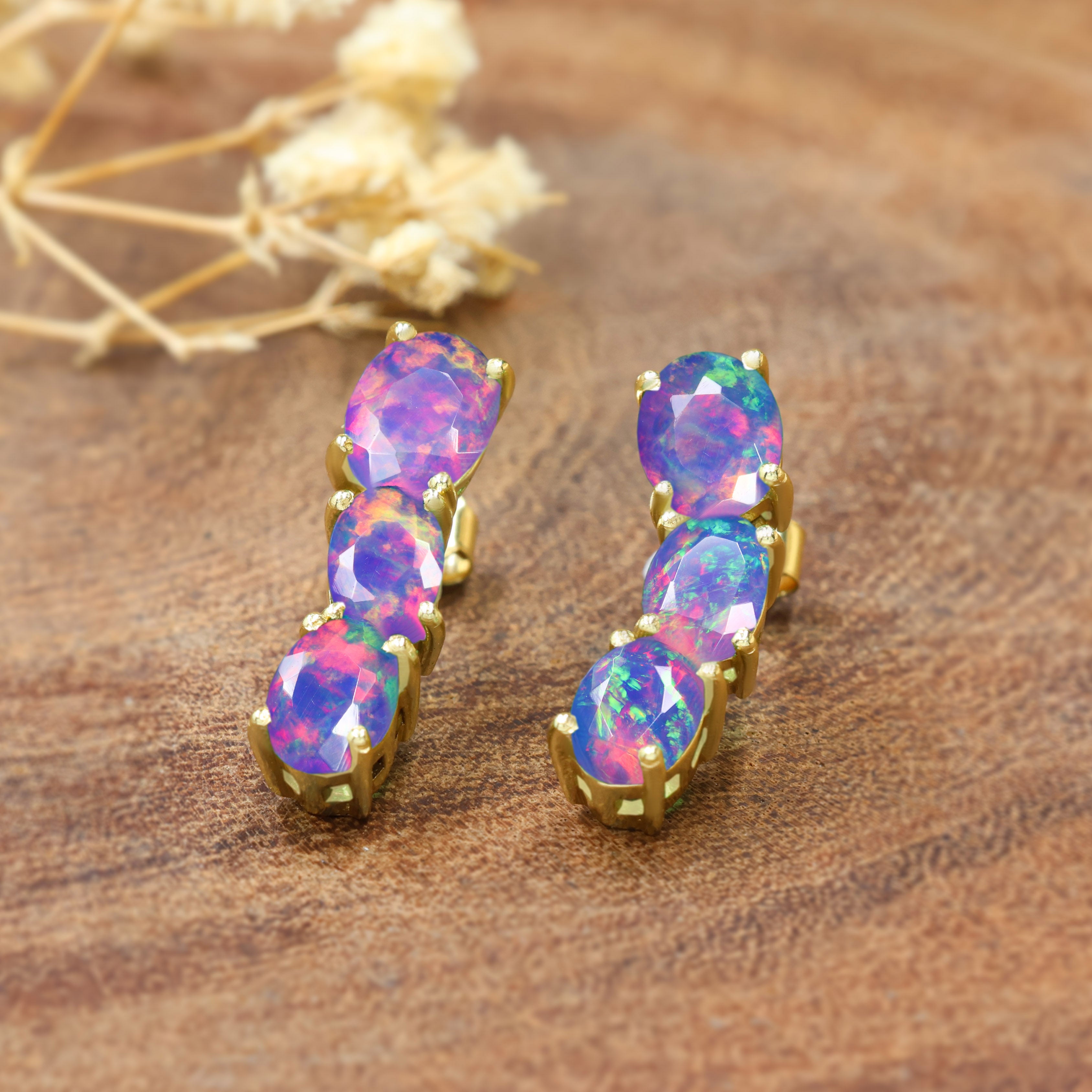 LAVENDER OPAL EARRINGS