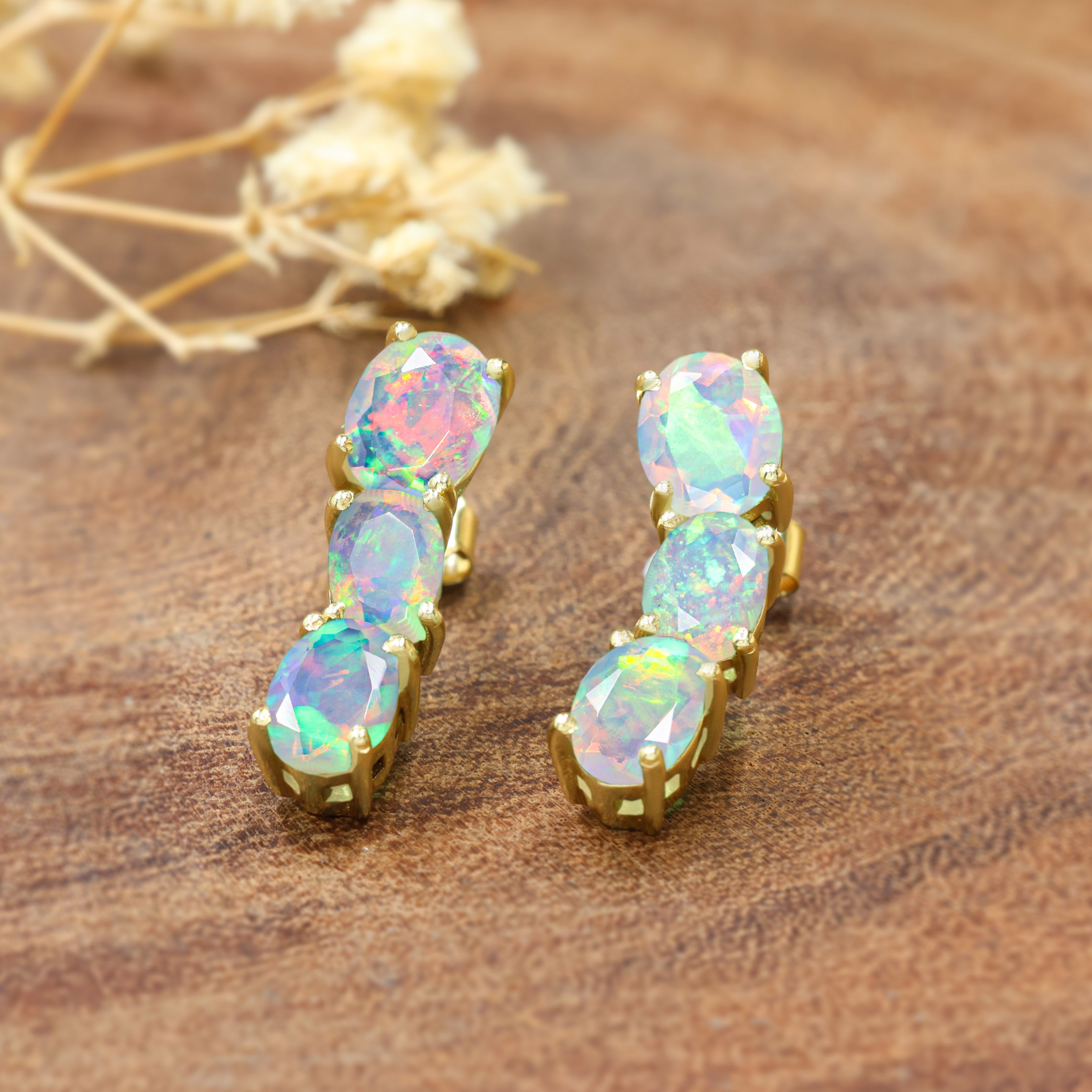 WHITE OPAL Earrings