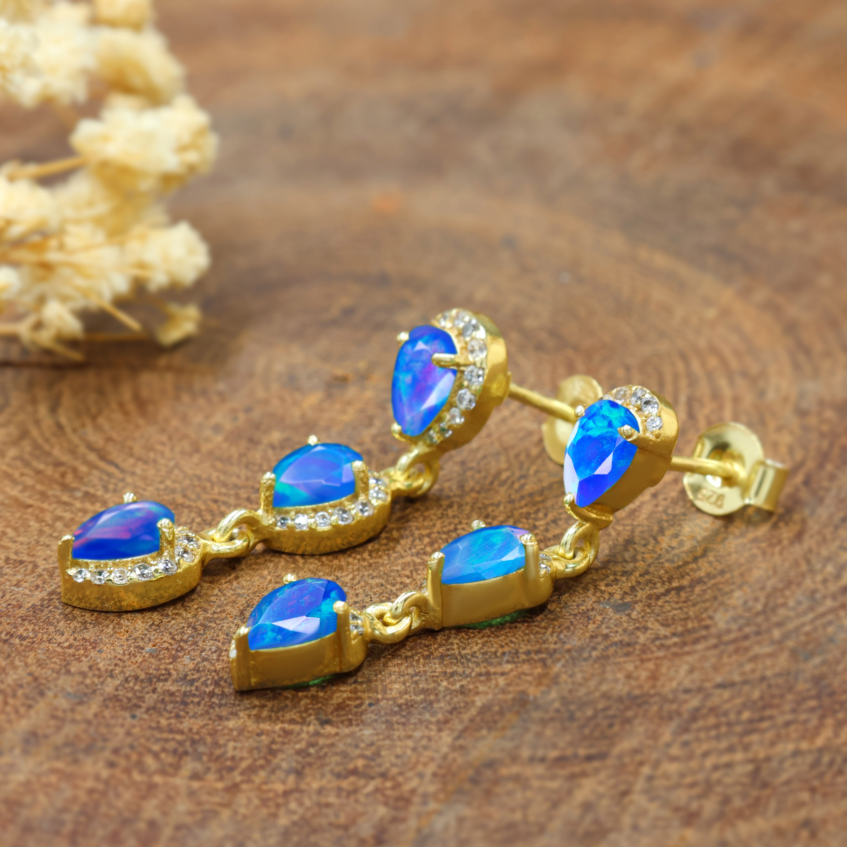 BLUE OPAL EARRING