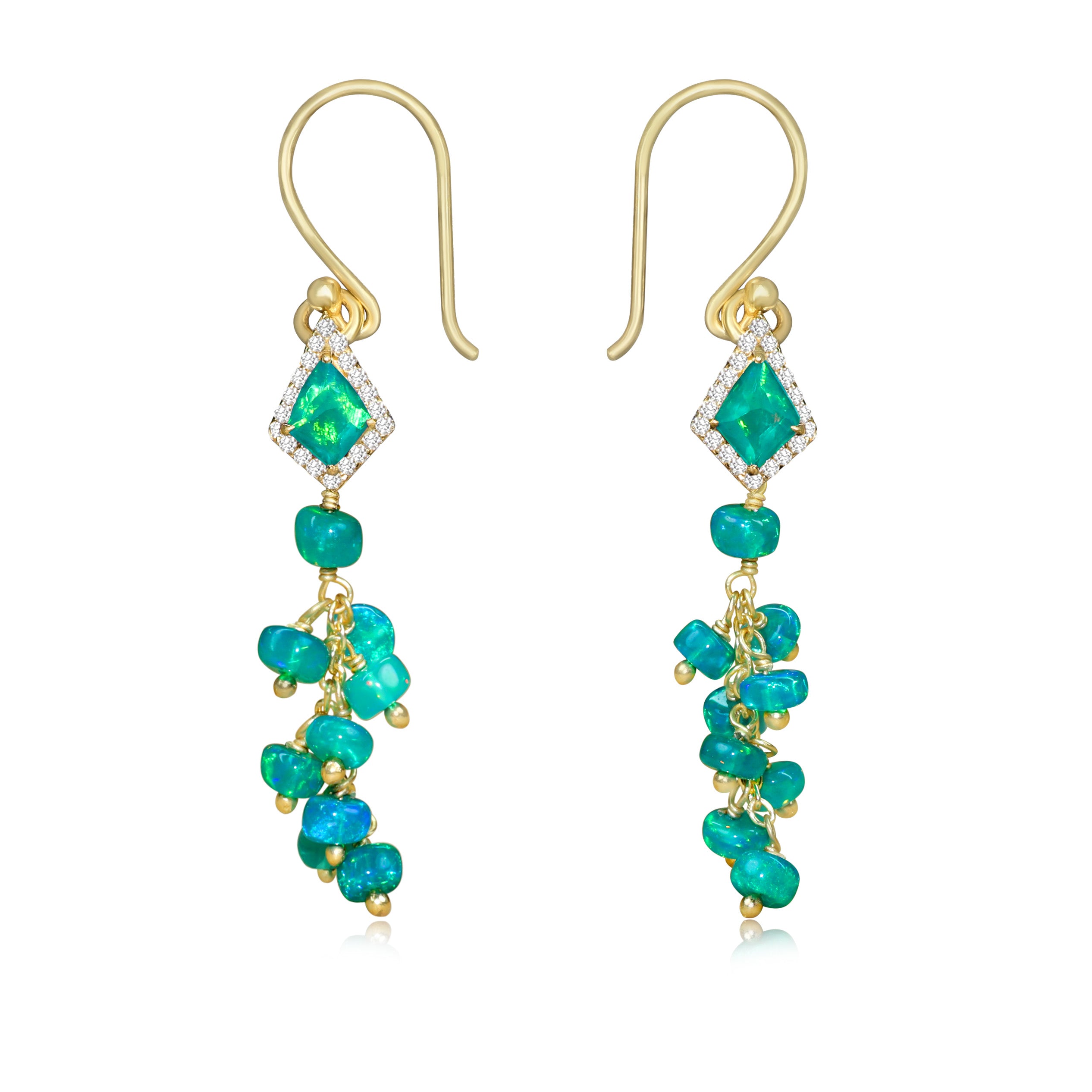 Green Opal earrings