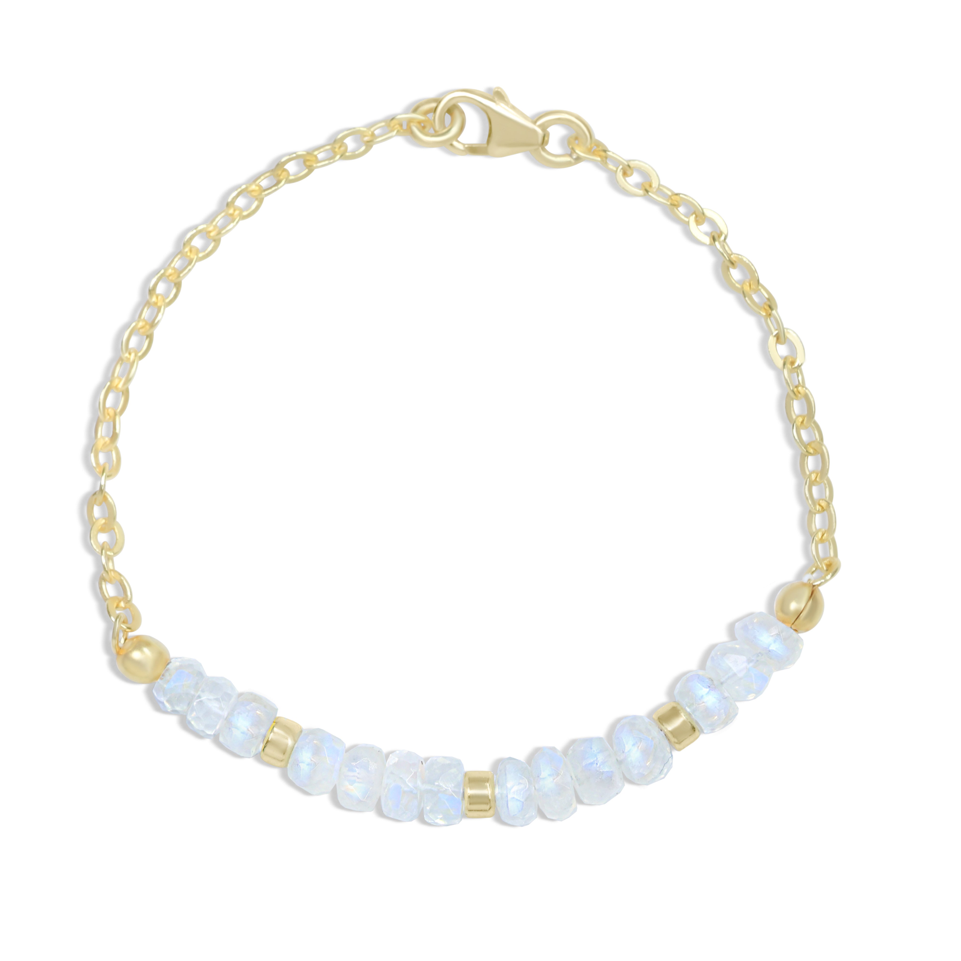 round chain moonstone bracelet