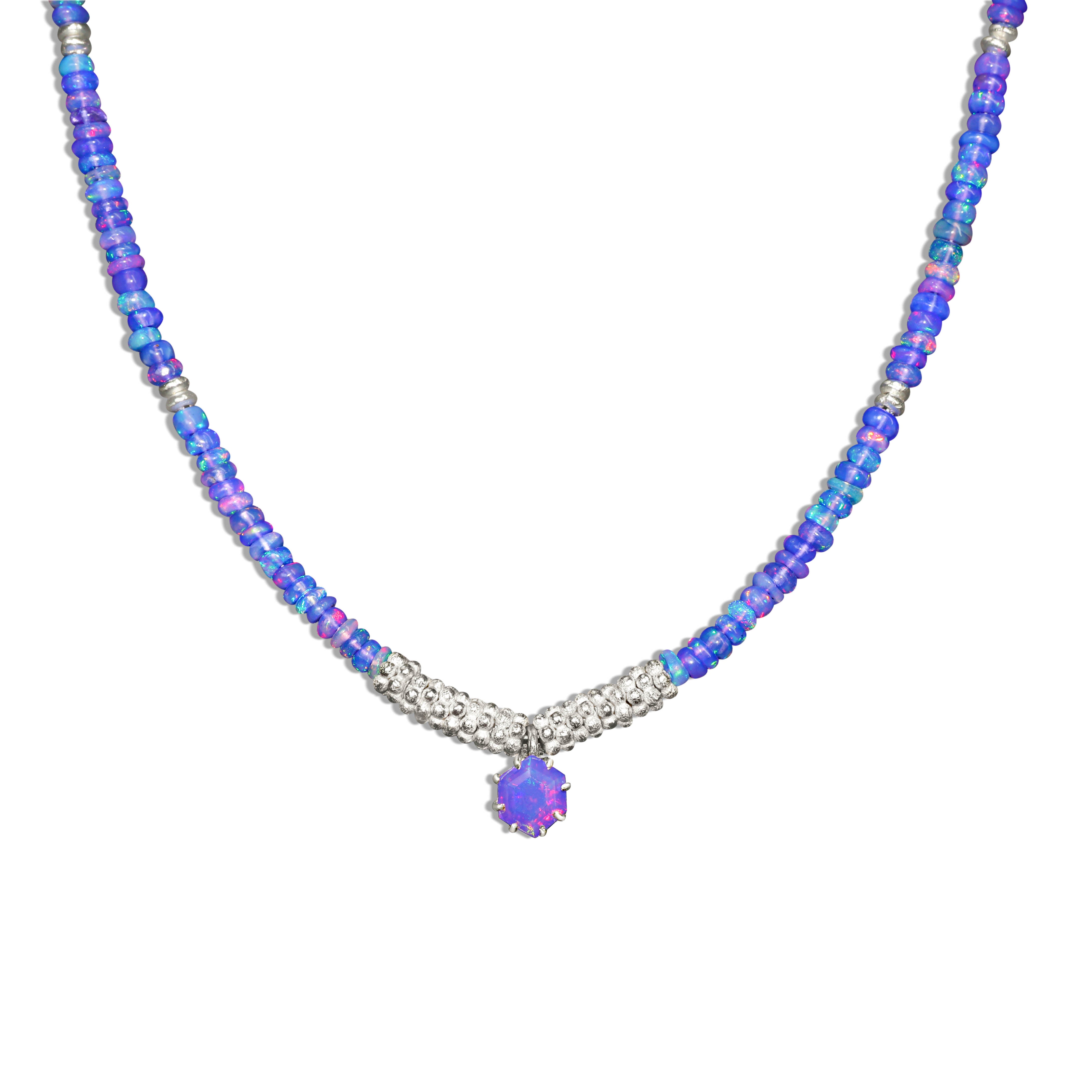 lavender opal necklace
