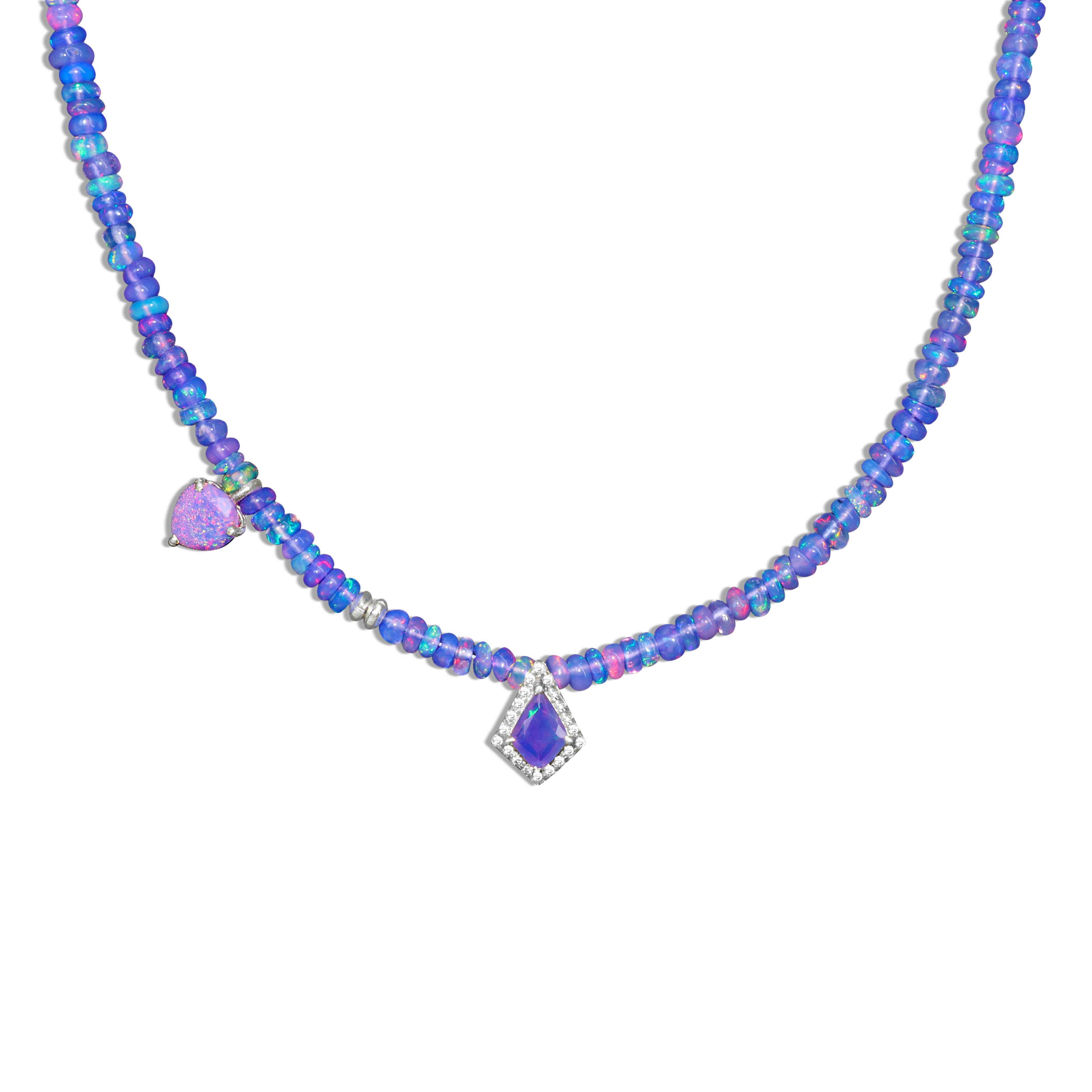 lavender opal necklace