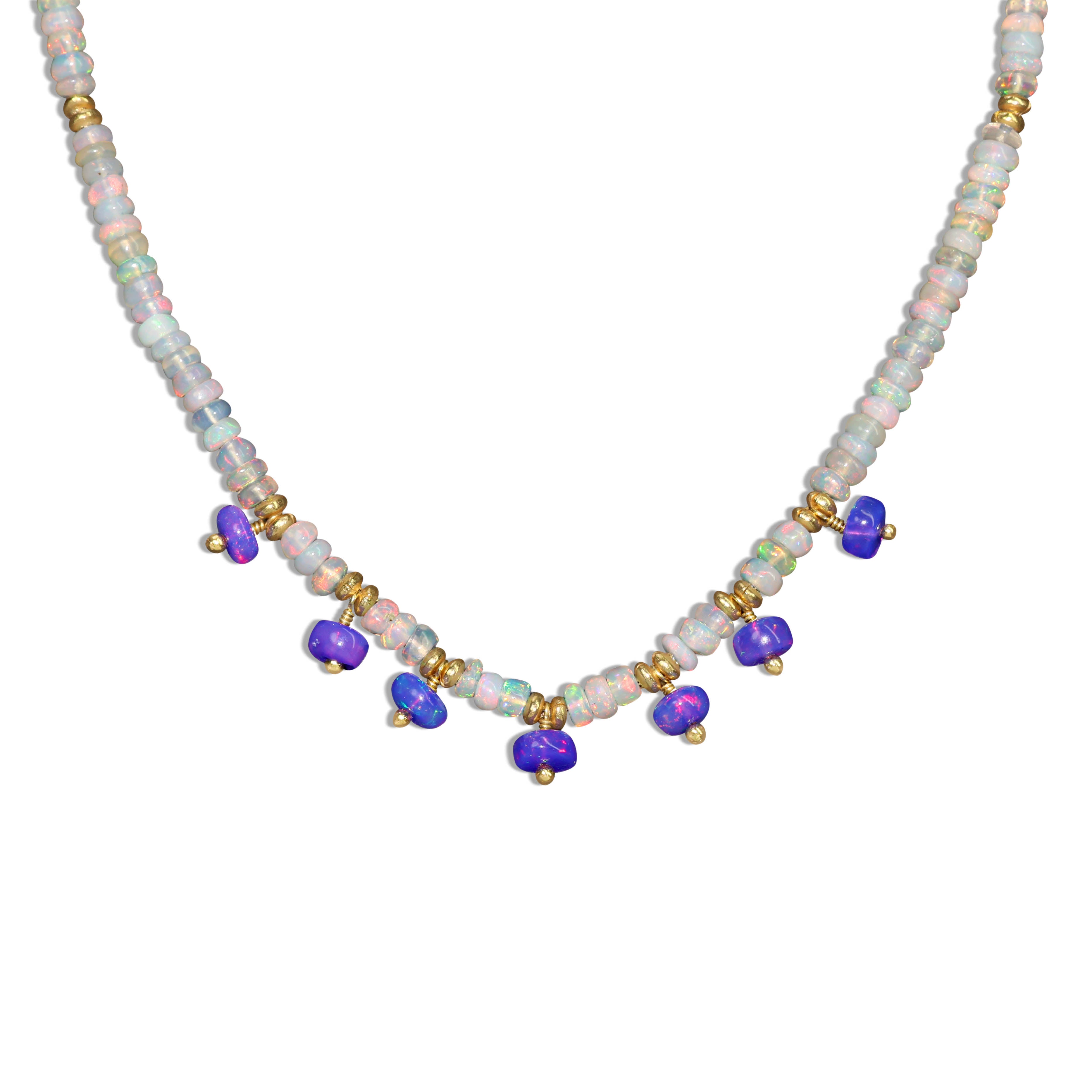 Lavender opal necklace