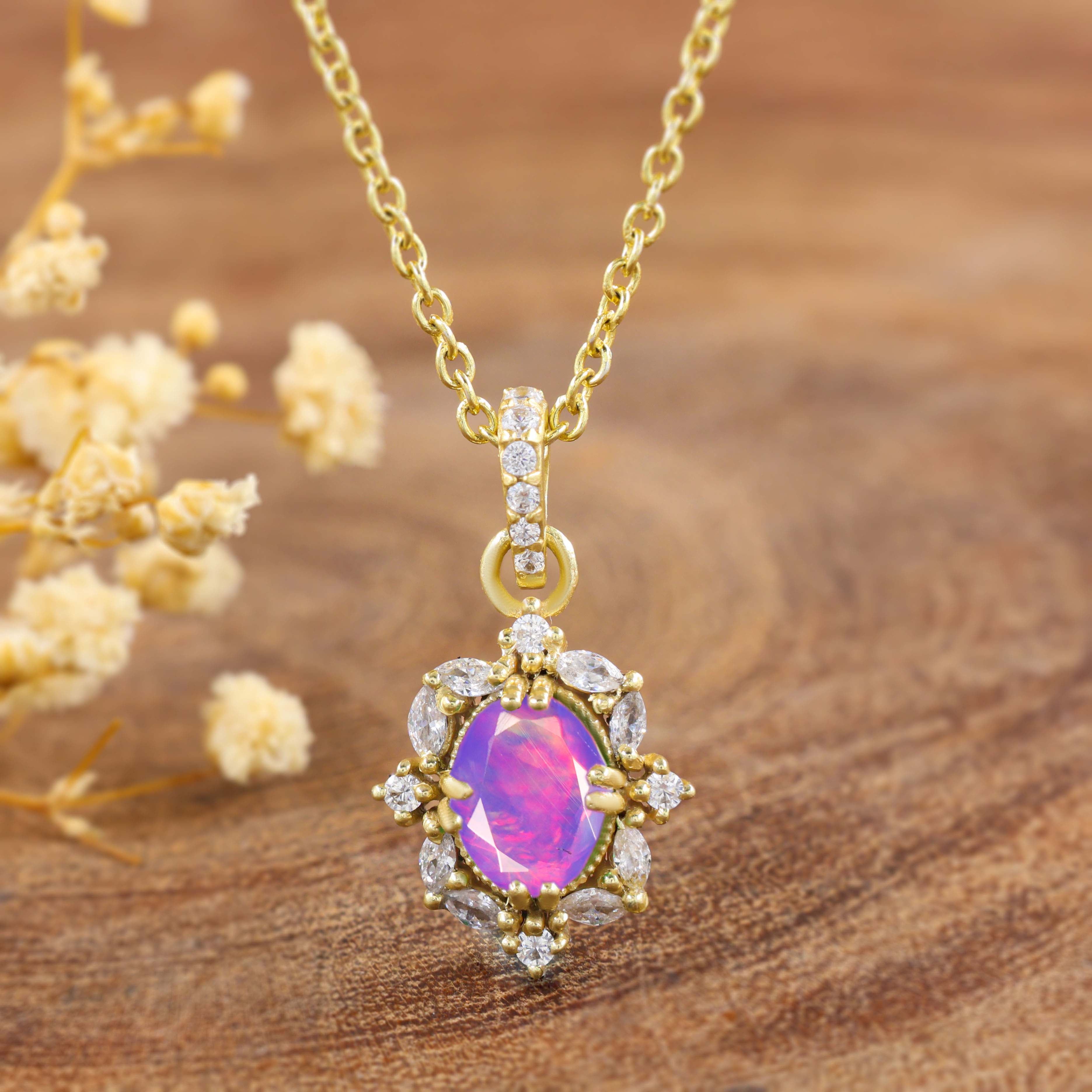 LAVENDER OPAL NECKLACE