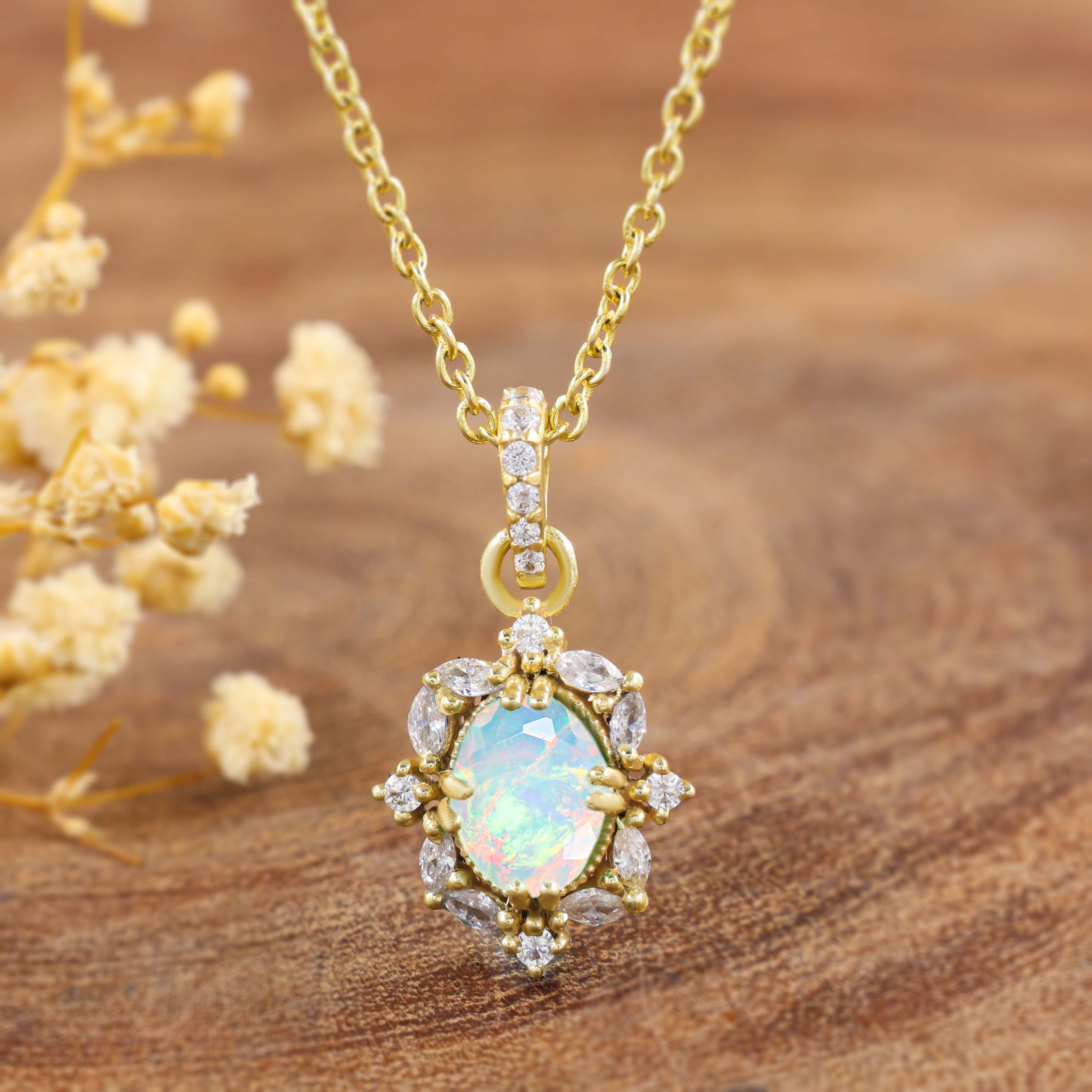 WHITE OPAL NECKLACE