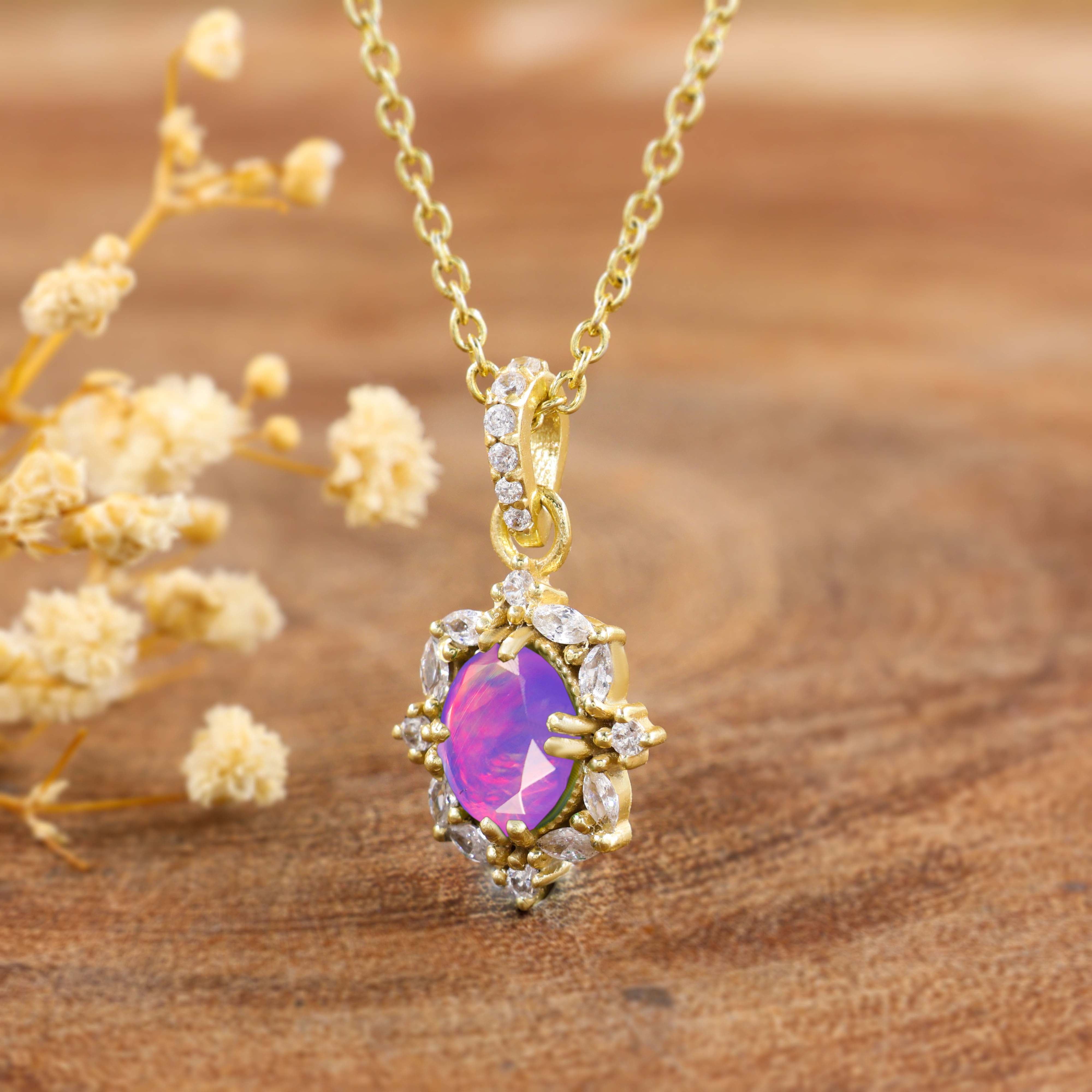 LAVENDER OPAL NECKLACE