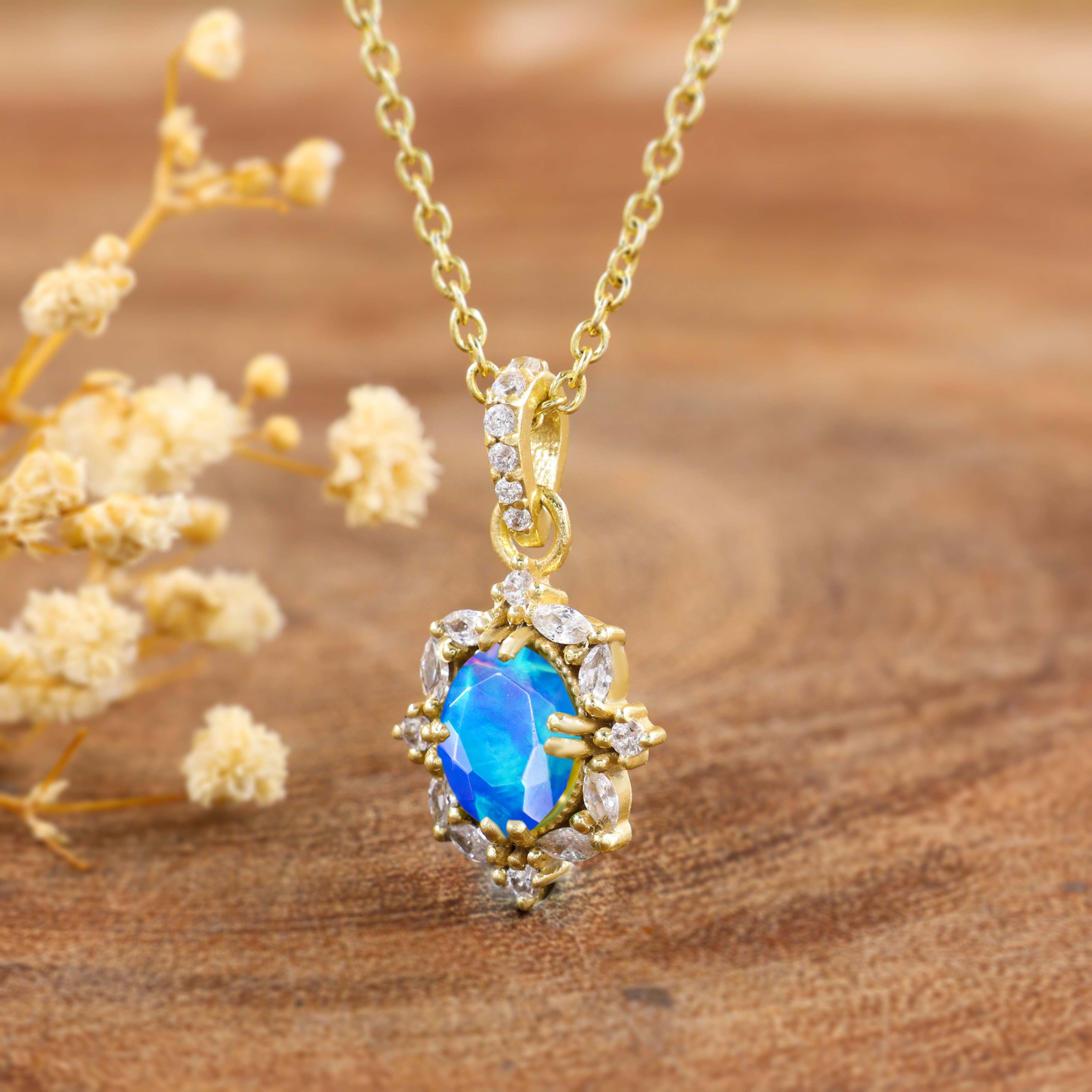 BLUE OPAL NECKLACE
