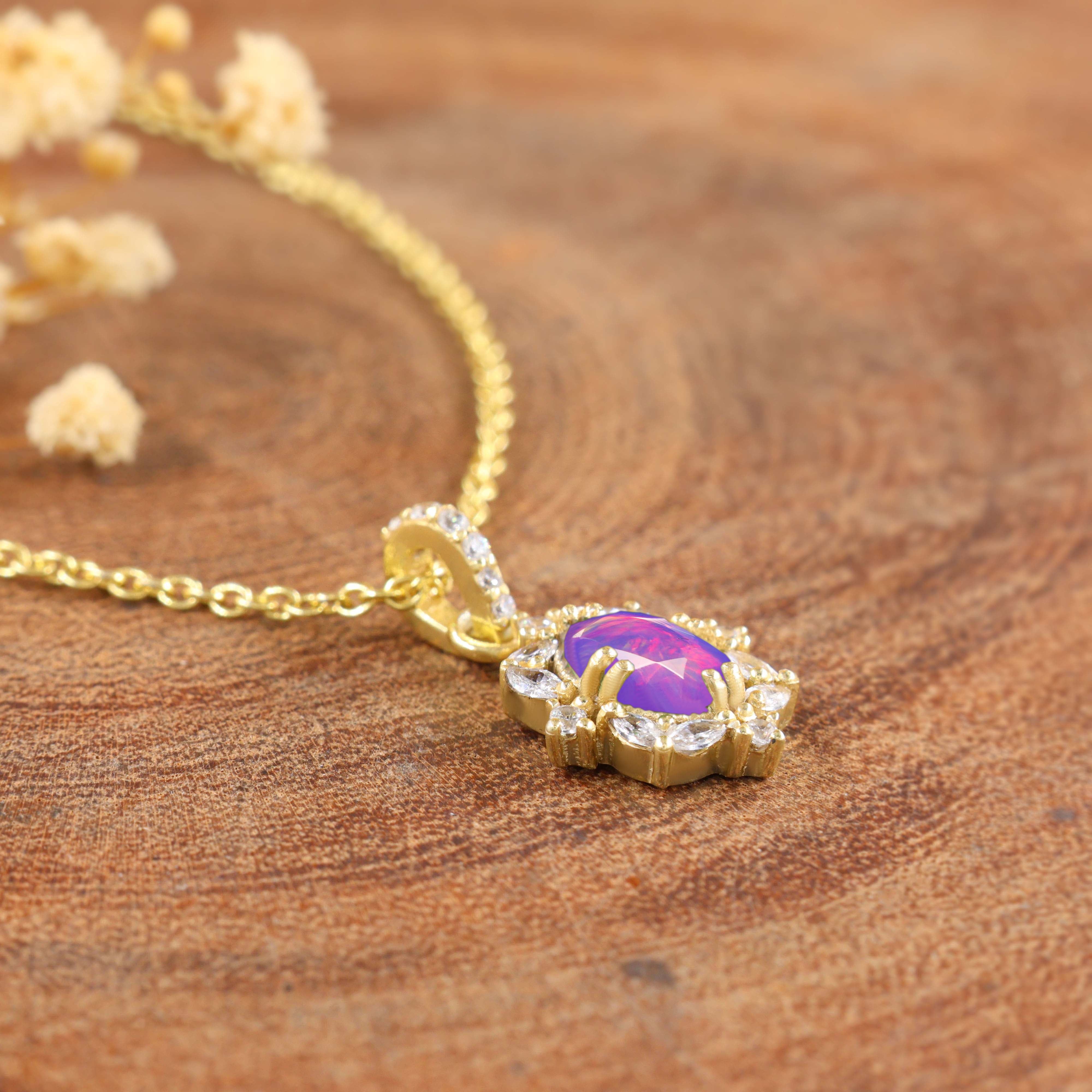 LAVENDER OPAL NECKLACE