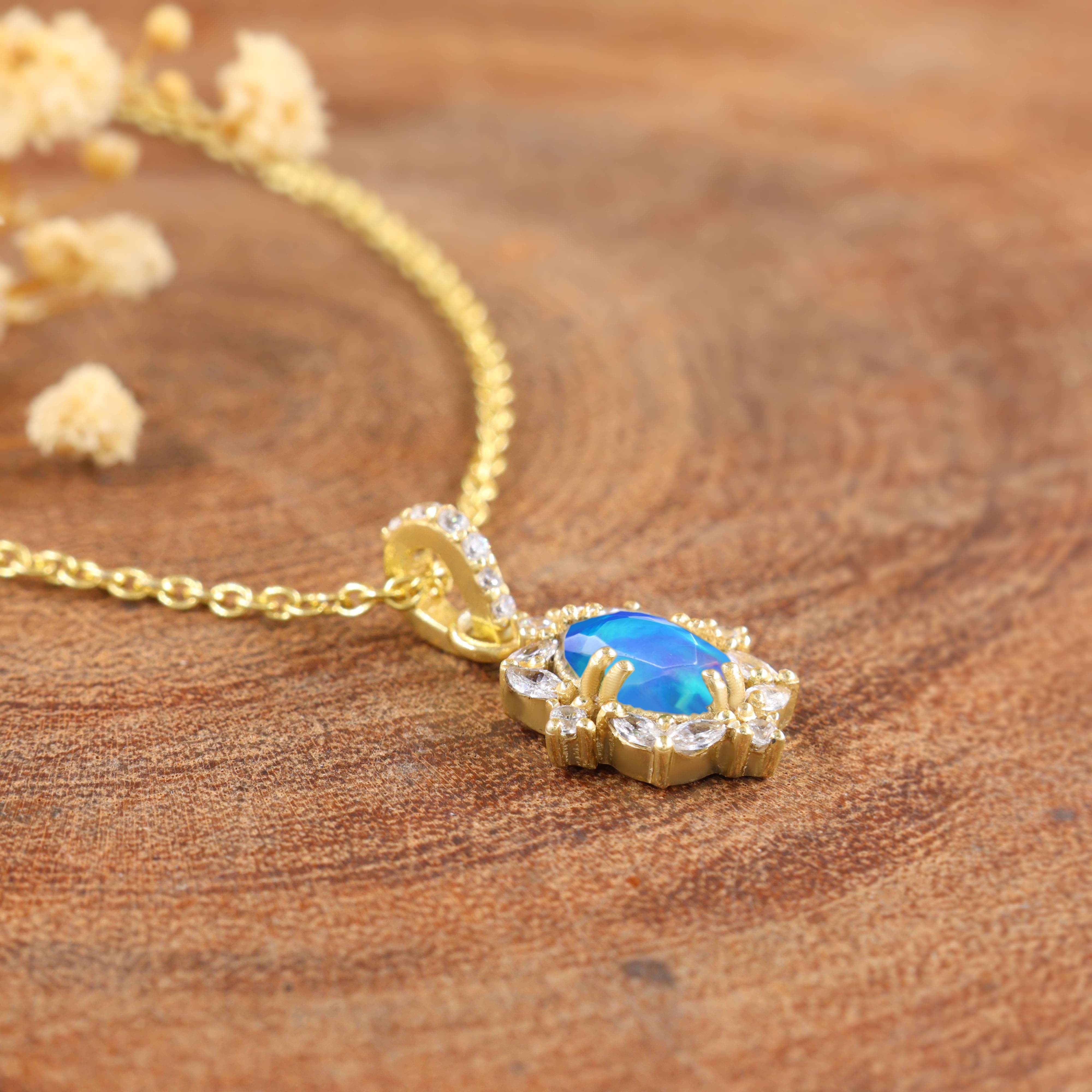BLUE OPAL NECKLACE
